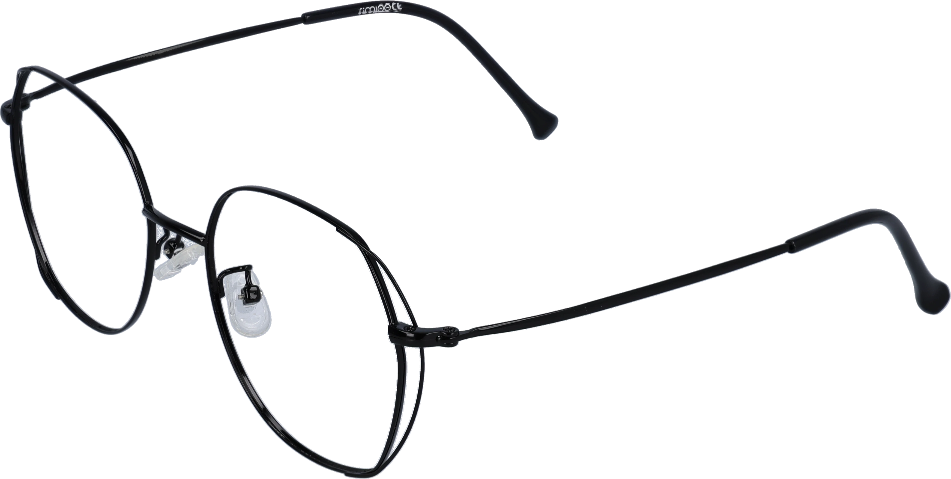 Black Small optical frame angled view for better detail