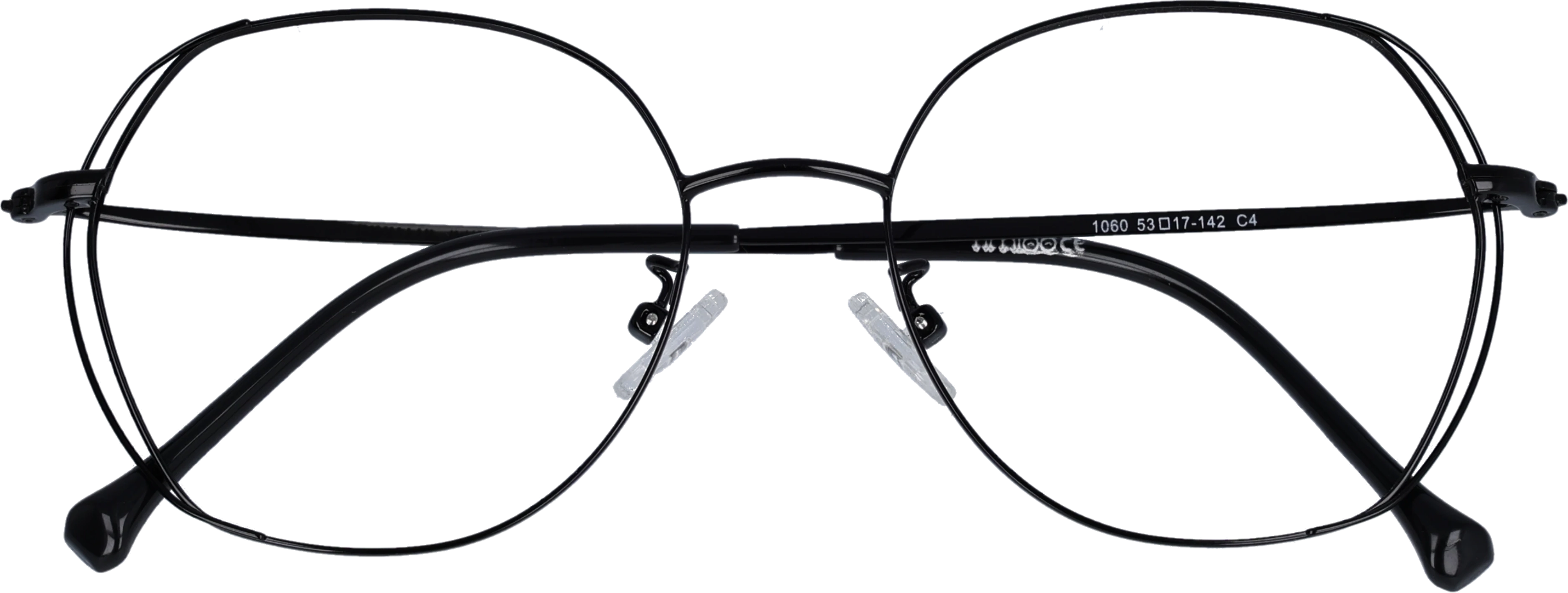  Black Small optical frame front view close-up