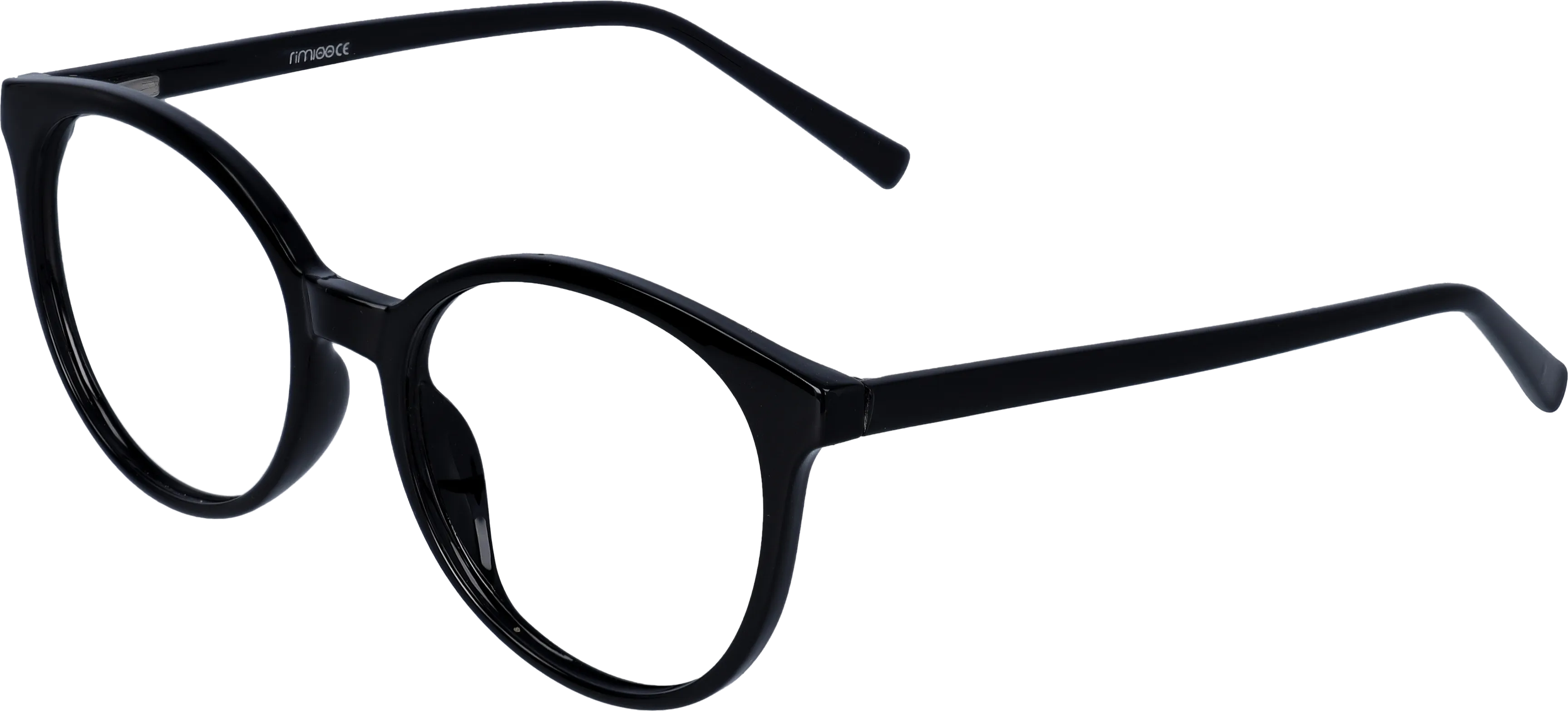 Black Medium optical frame angled view for better detail