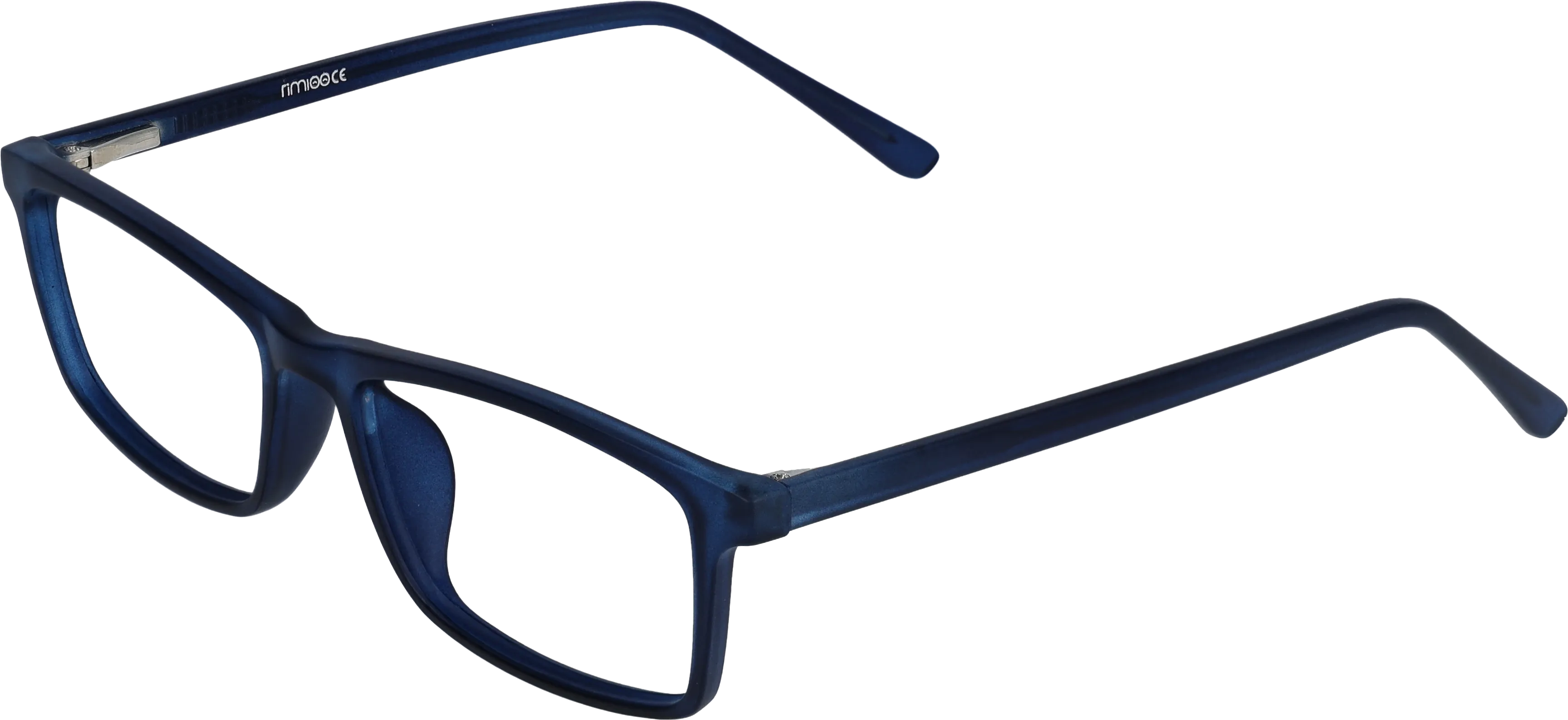 Blue Small optical frame angled view for better detail