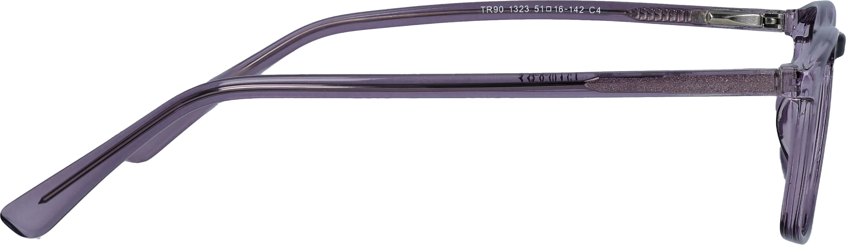 purple Medium optical frame side view, highlighting the temples
