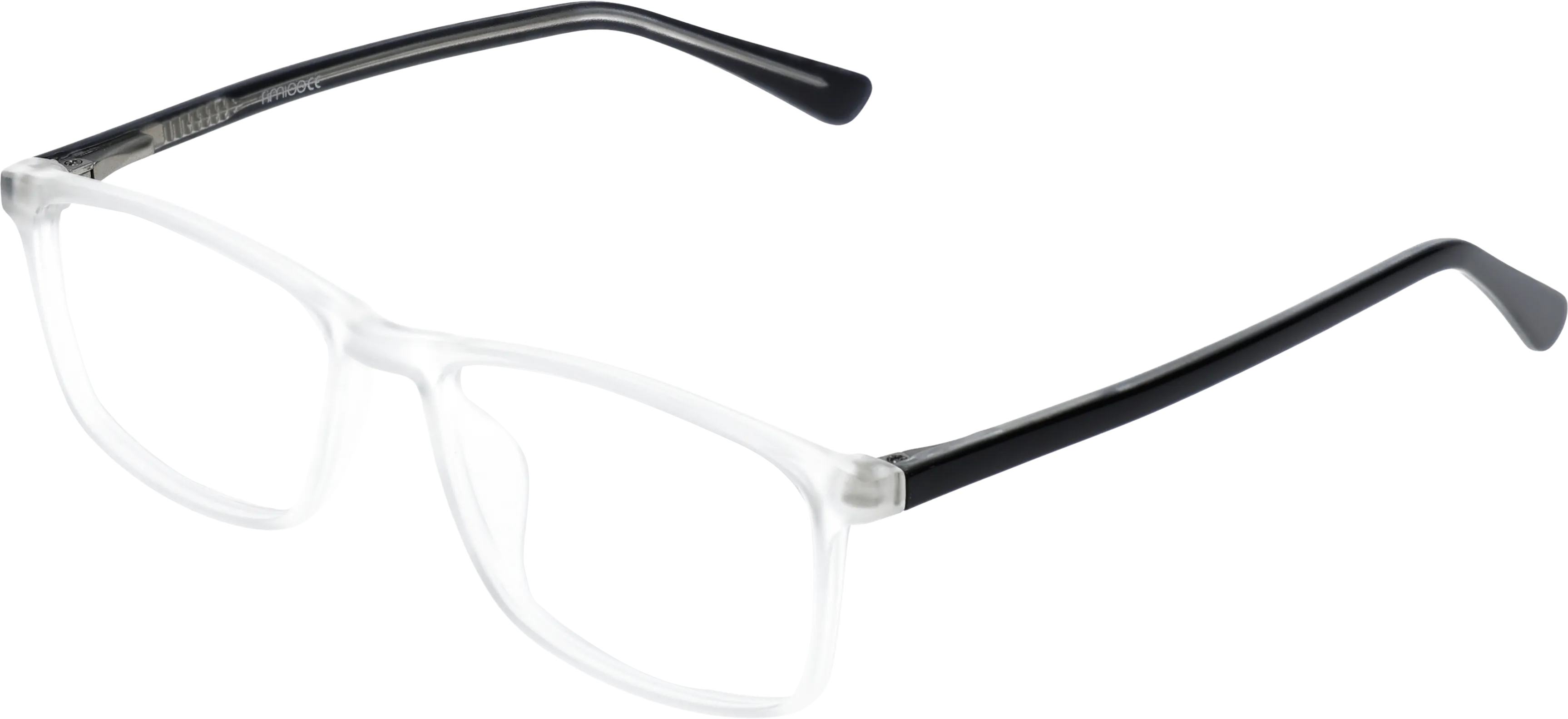White Medium optical frame angled view for better detail
