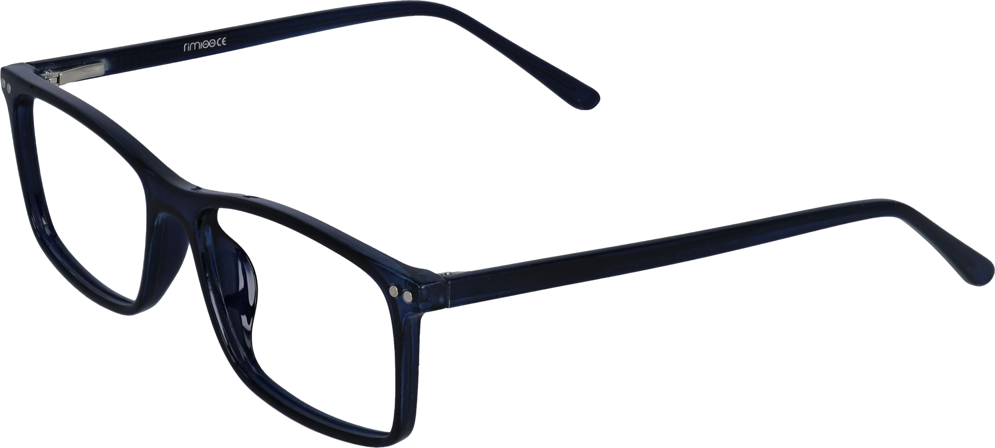 Blue Medium optical frame angled view for better detail
