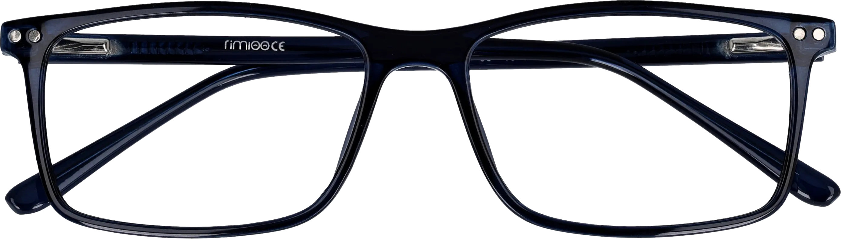  Blue Medium optical frame front view close-up