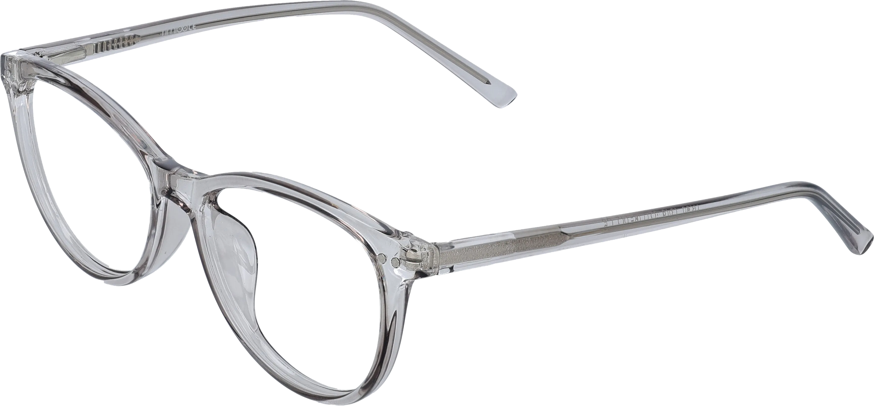 Grey Medium optical frame angled view for better detail