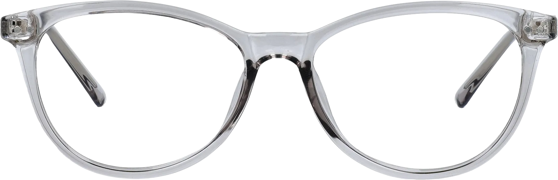Grey Medium optical frame front view with arms open