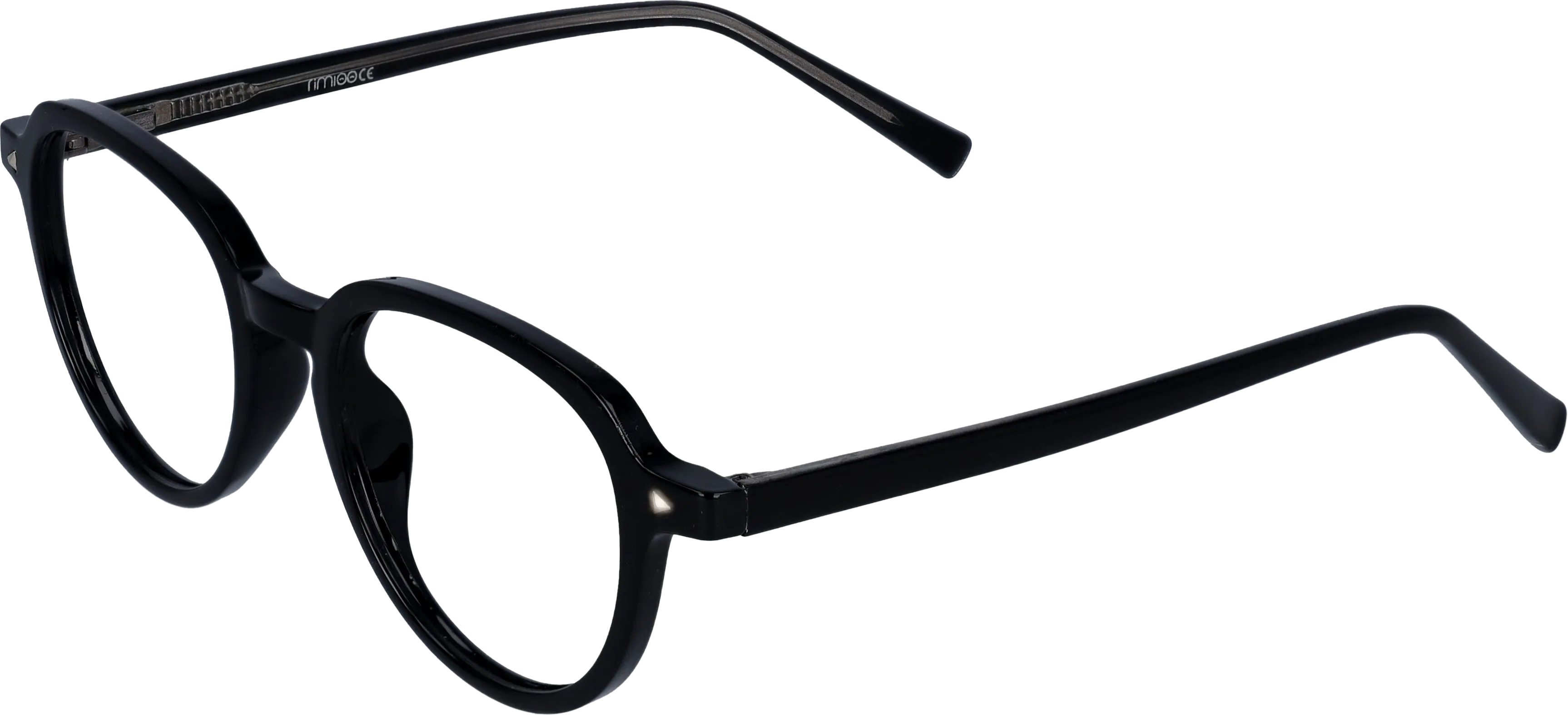 Black Small optical frame angled view for better detail