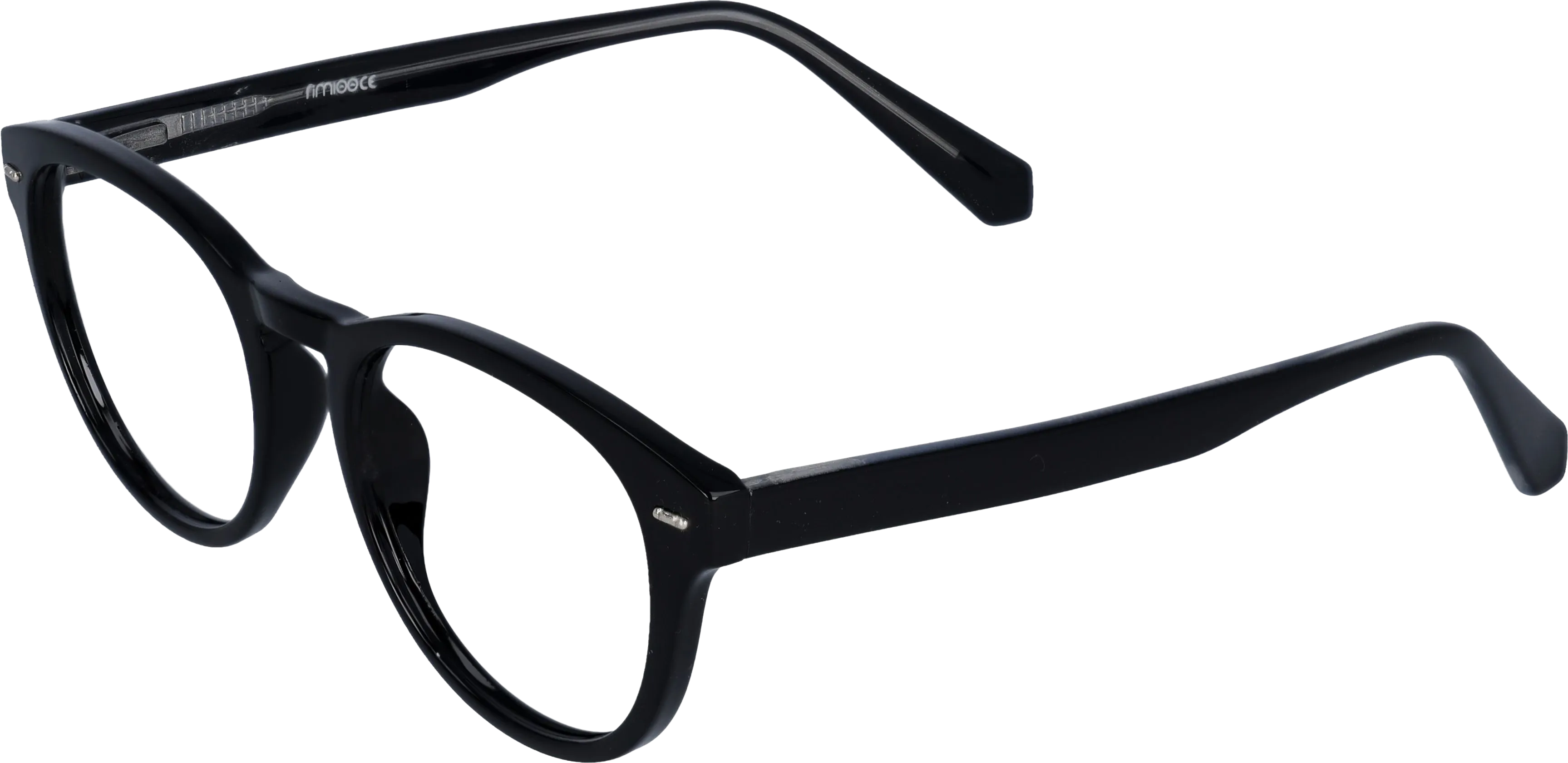 Black Small optical frame angled view for better detail