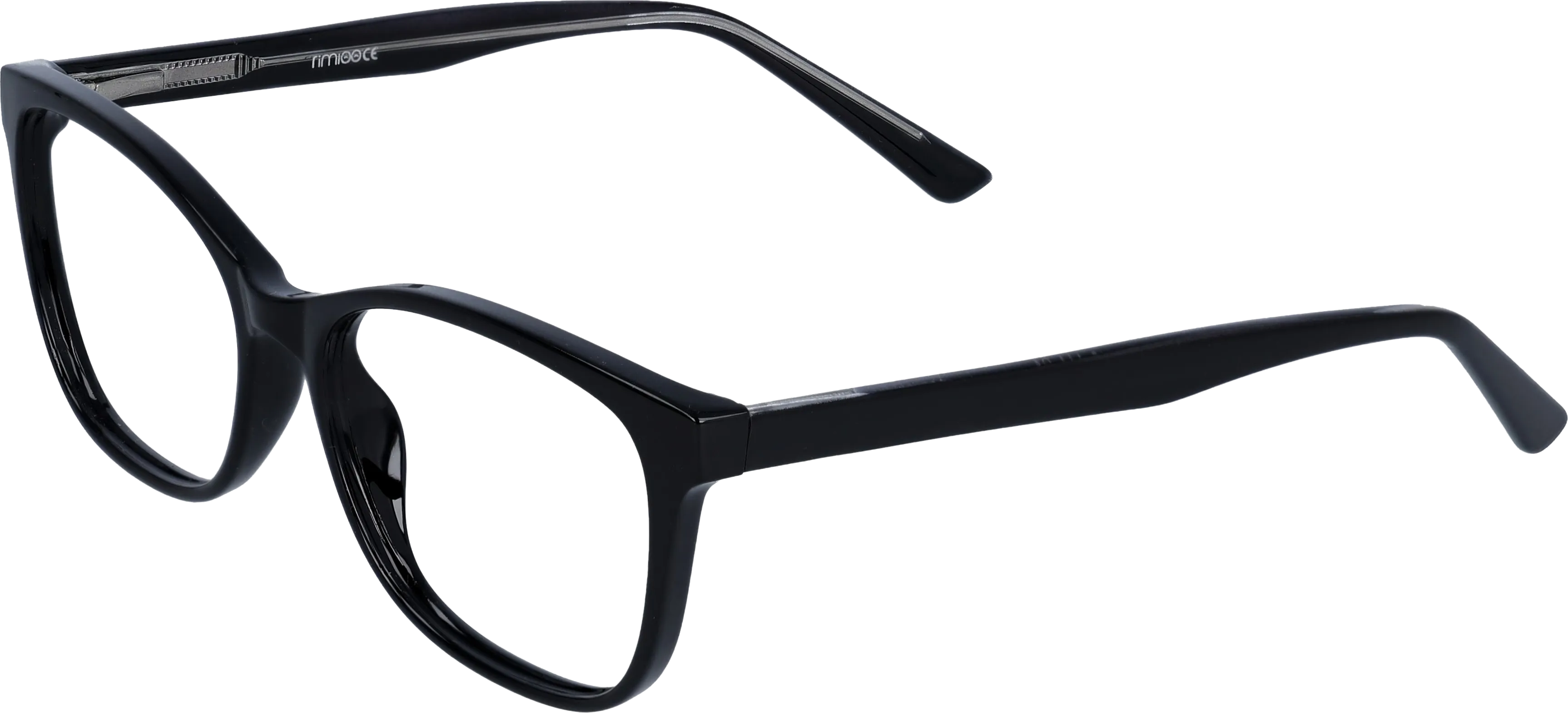 Black Medium optical frame angled view for better detail