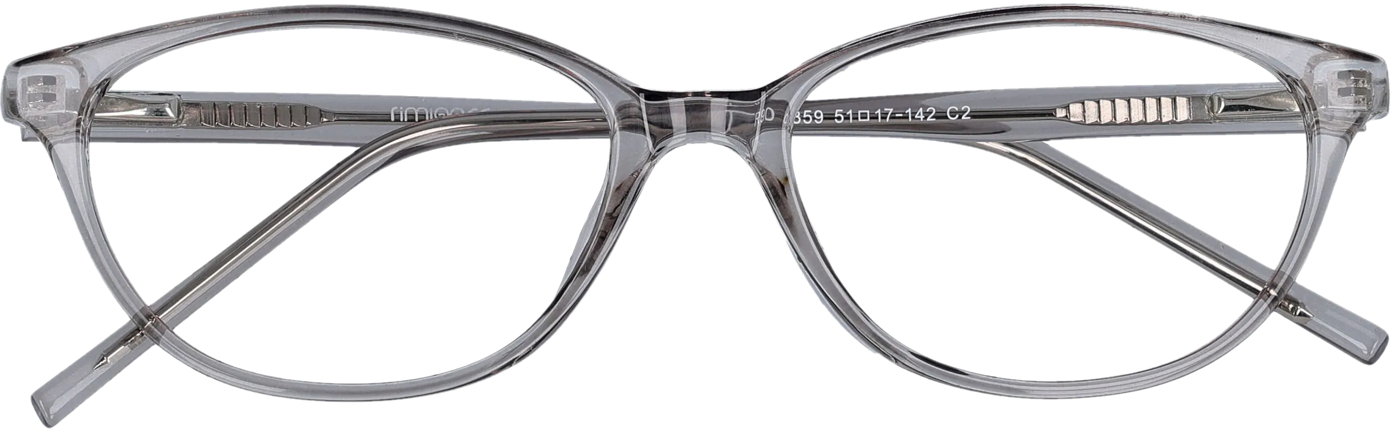  Grey Medium optical frame front view close-up