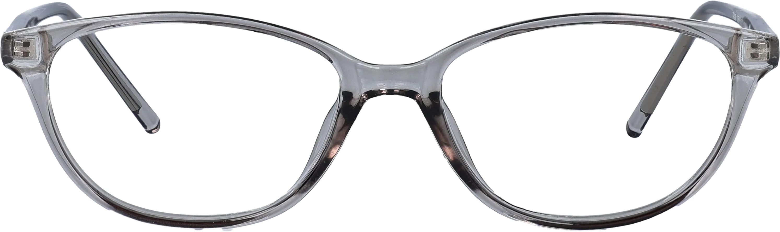 Grey Medium optical frame front view with arms open