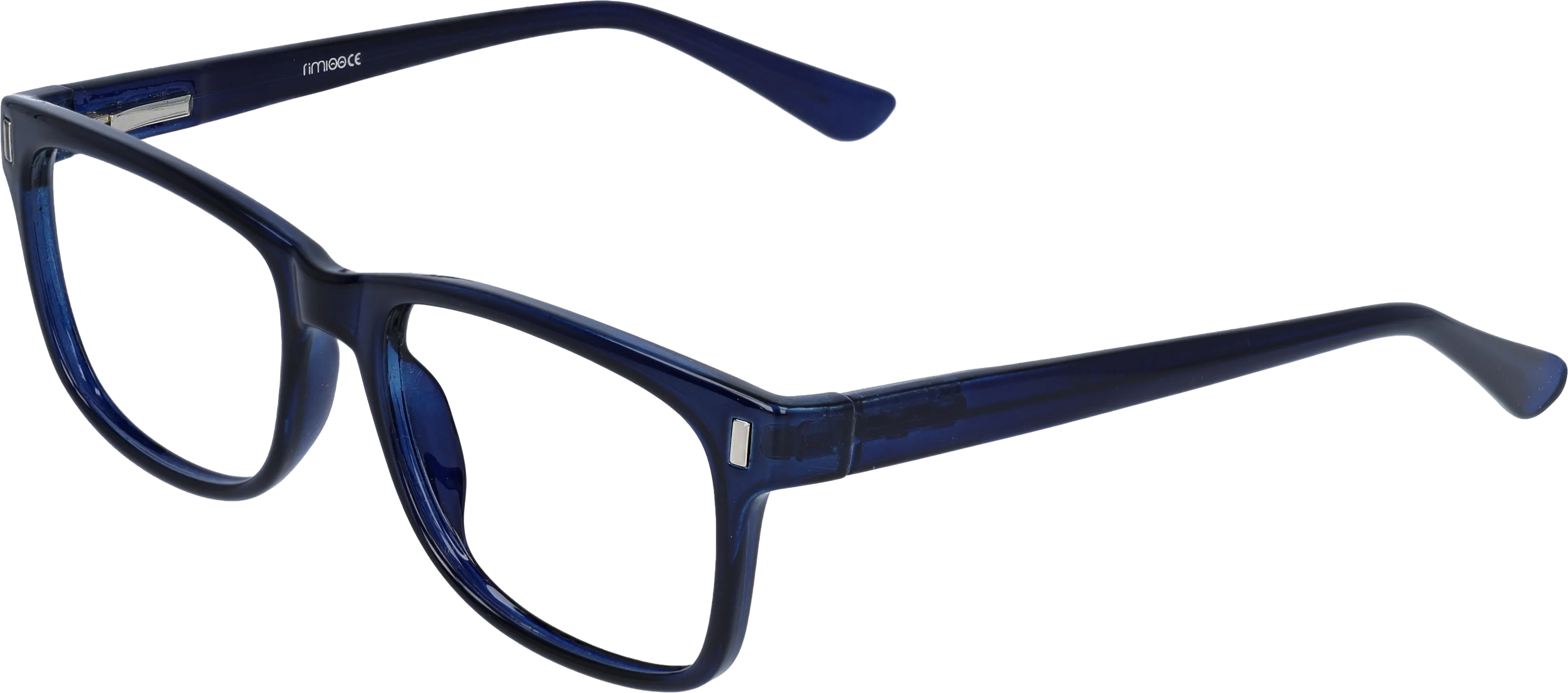 Blue Medium optical frame angled view for better detail