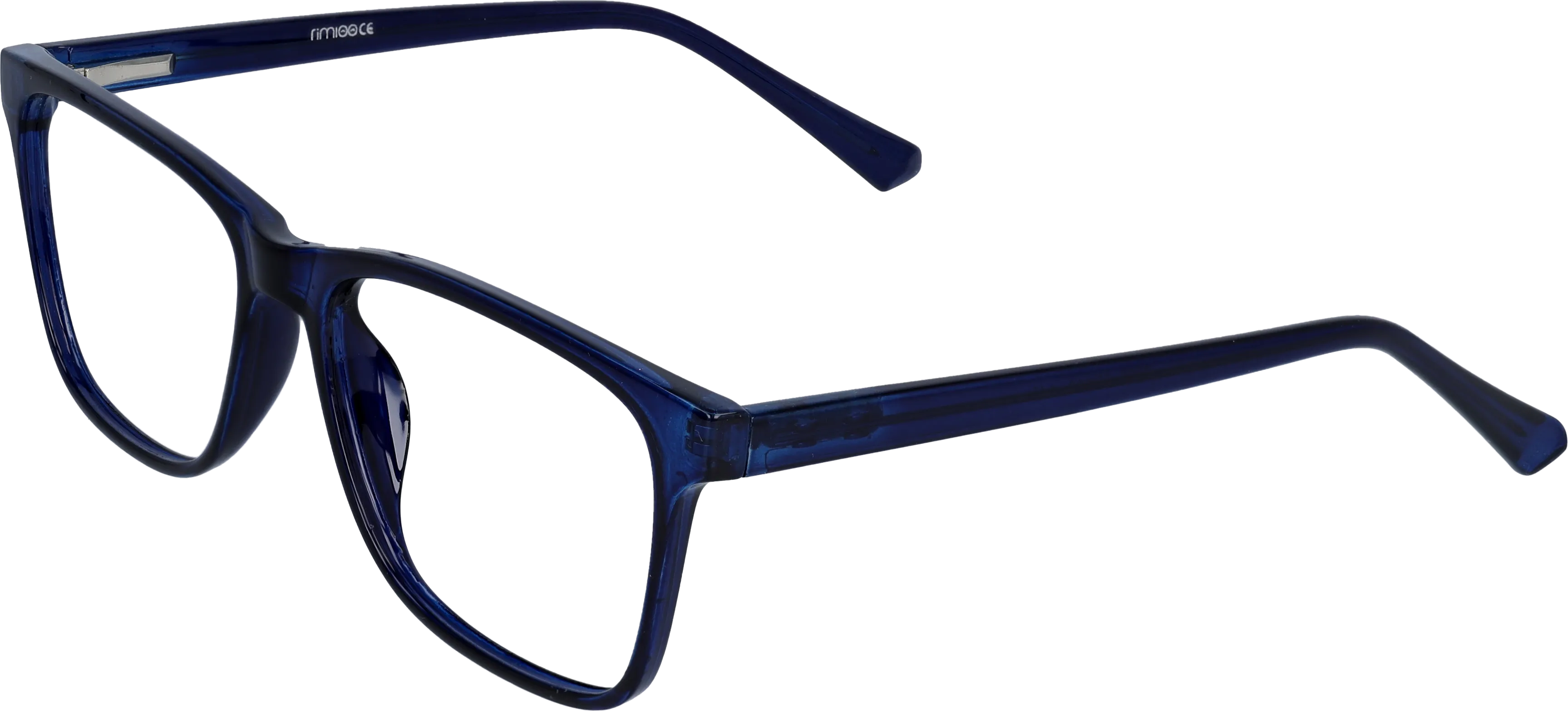 Blue Extra Large optical frame angled view for better detail