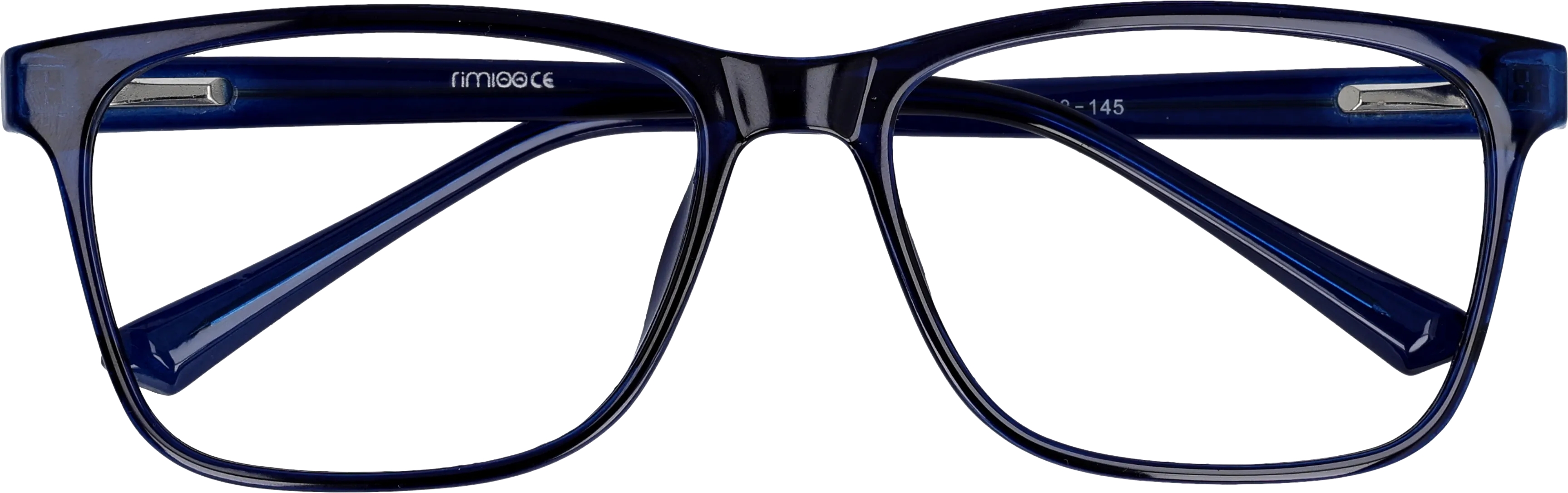  Blue Extra Large optical frame front view close-up