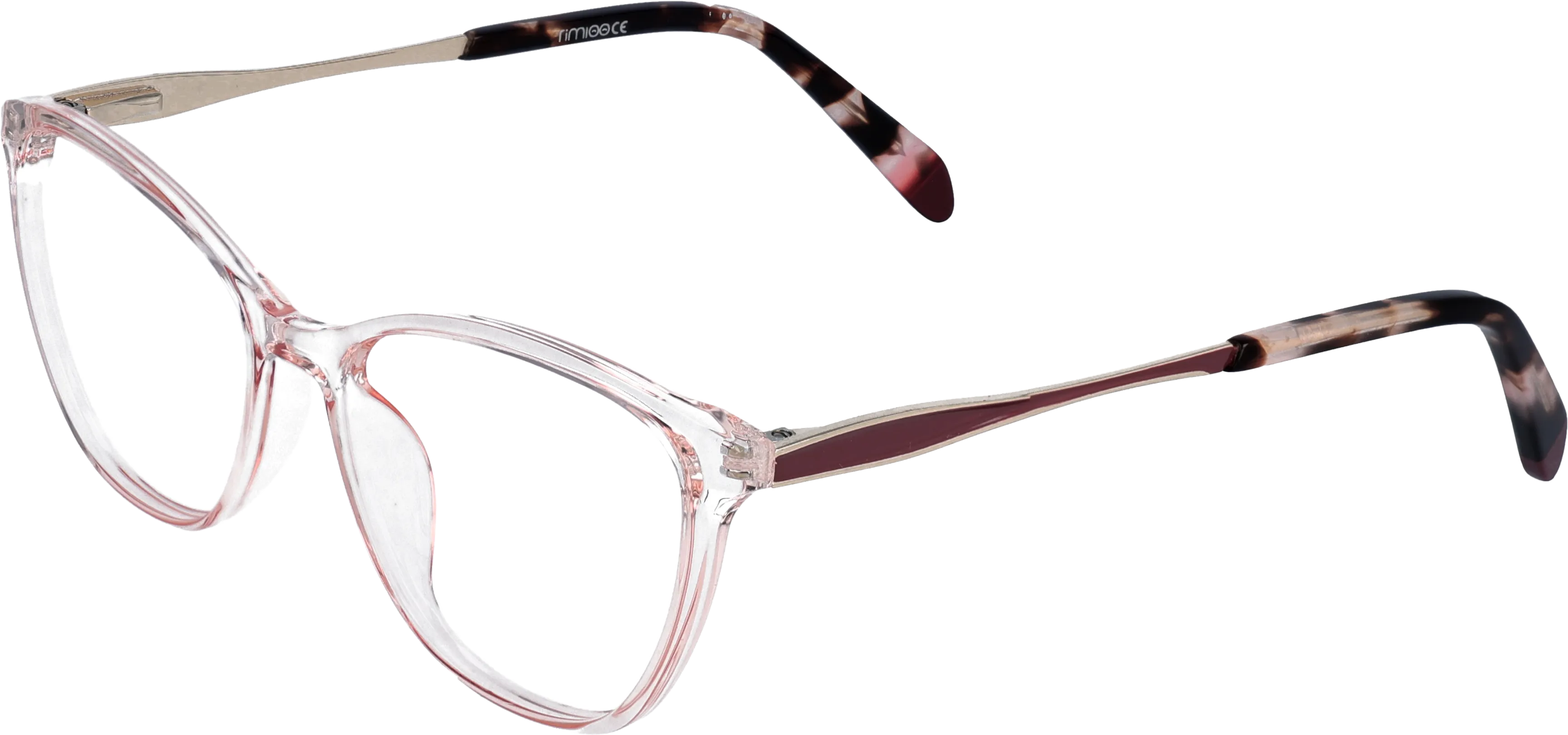 Light Pink Medium optical frame angled view for better detail