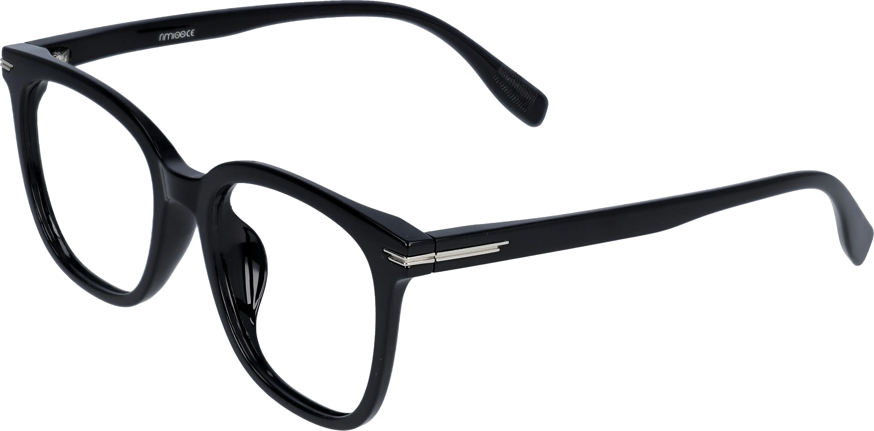 Black Medium optical frame angled view for better detail