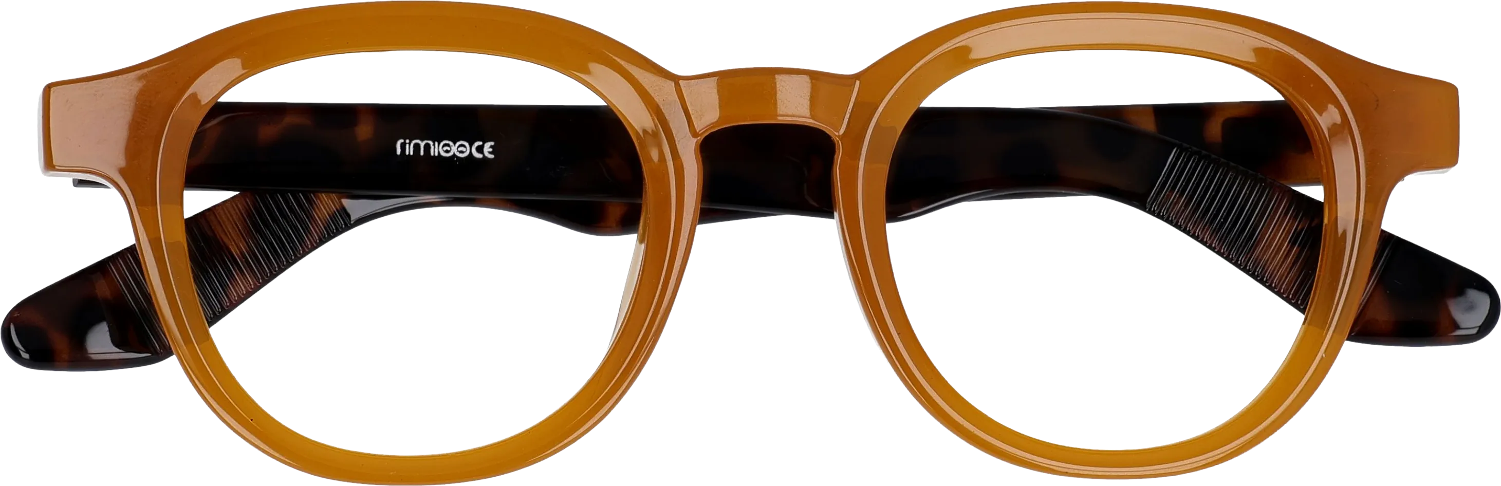  Orange Small optical frame front view close-up