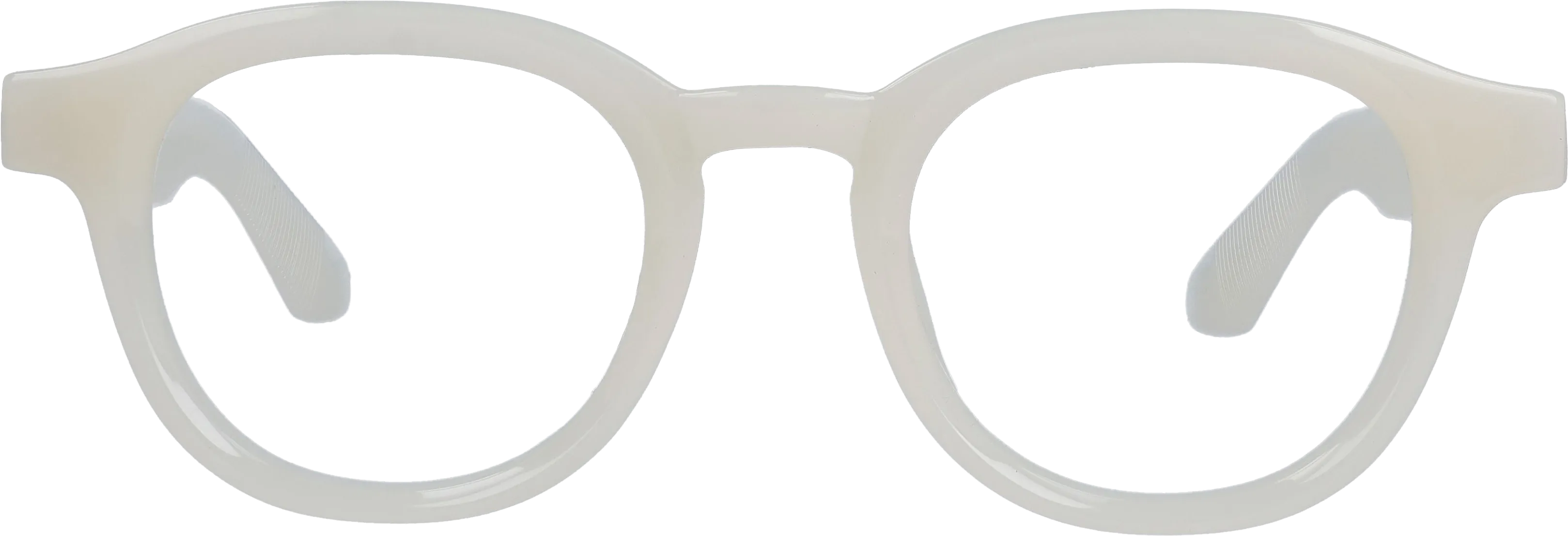White Small optical frame front view with arms open