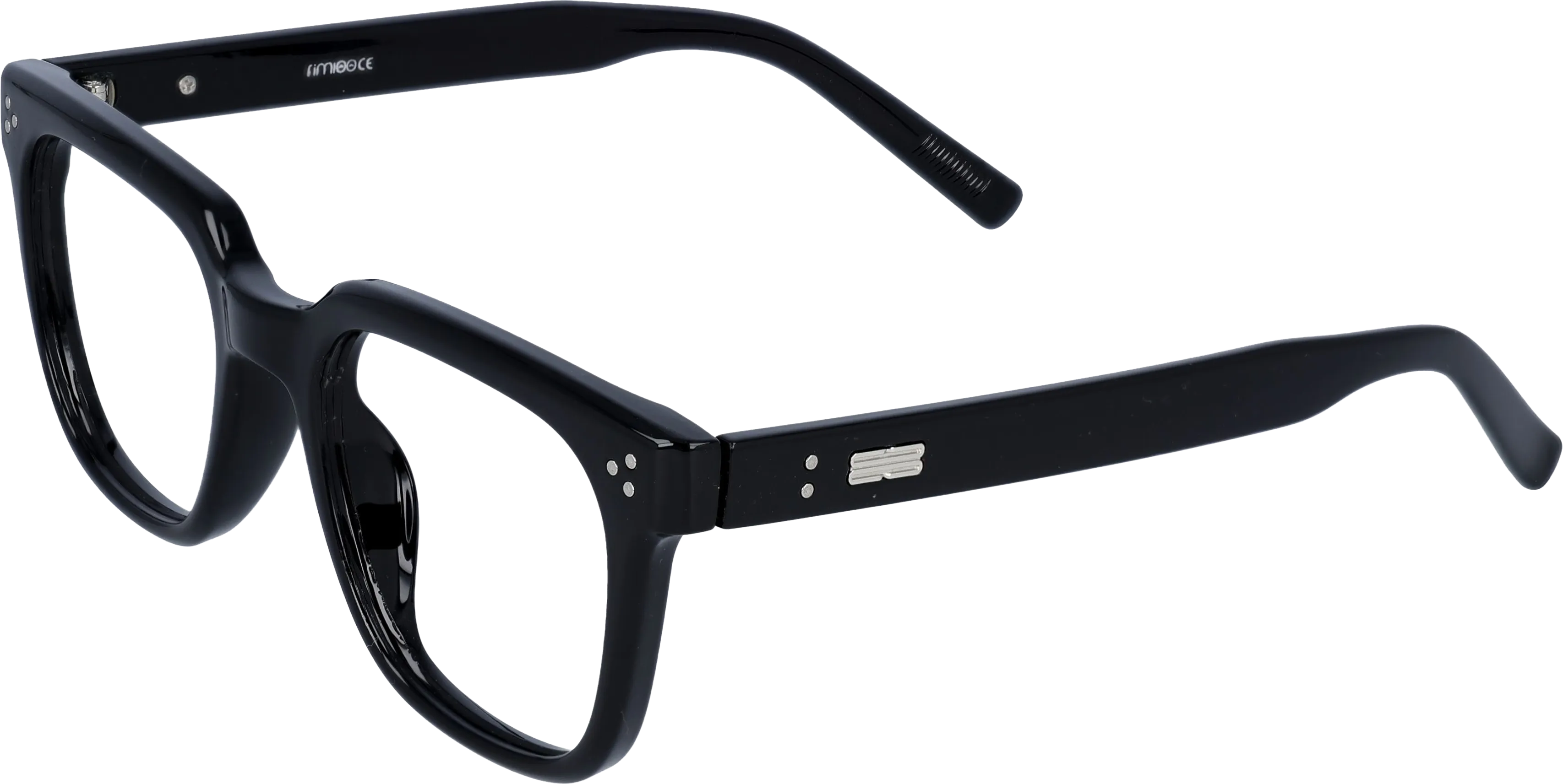 Black Medium optical frame angled view for better detail