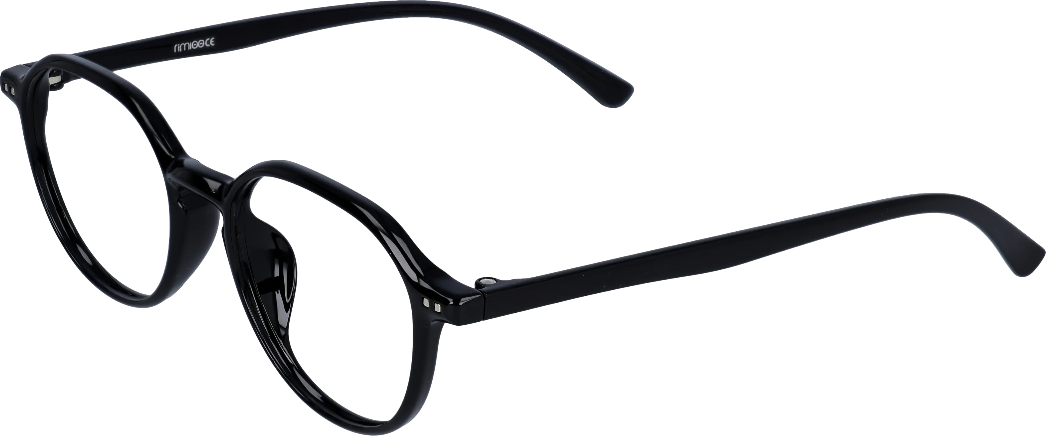 Black Medium optical frame angled view for better detail