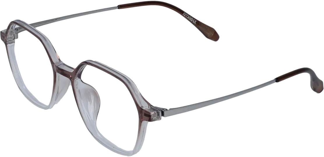 Light Brown Medium optical frame angled view for better detail