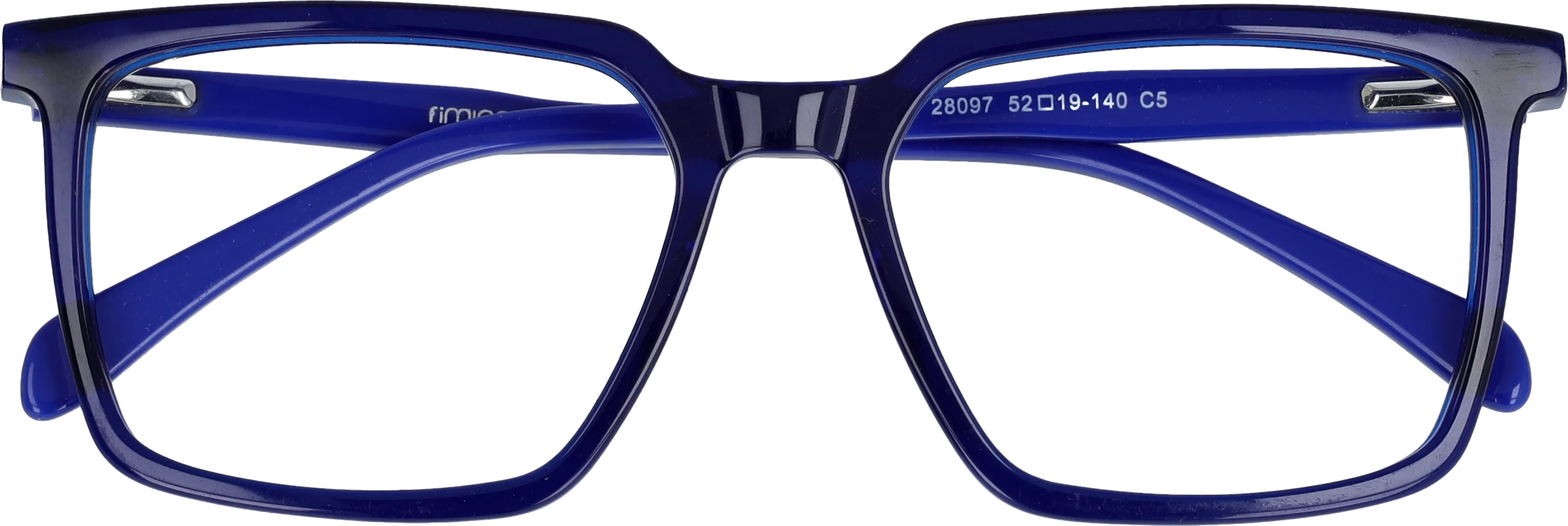  Blue Medium optical frame front view close-up