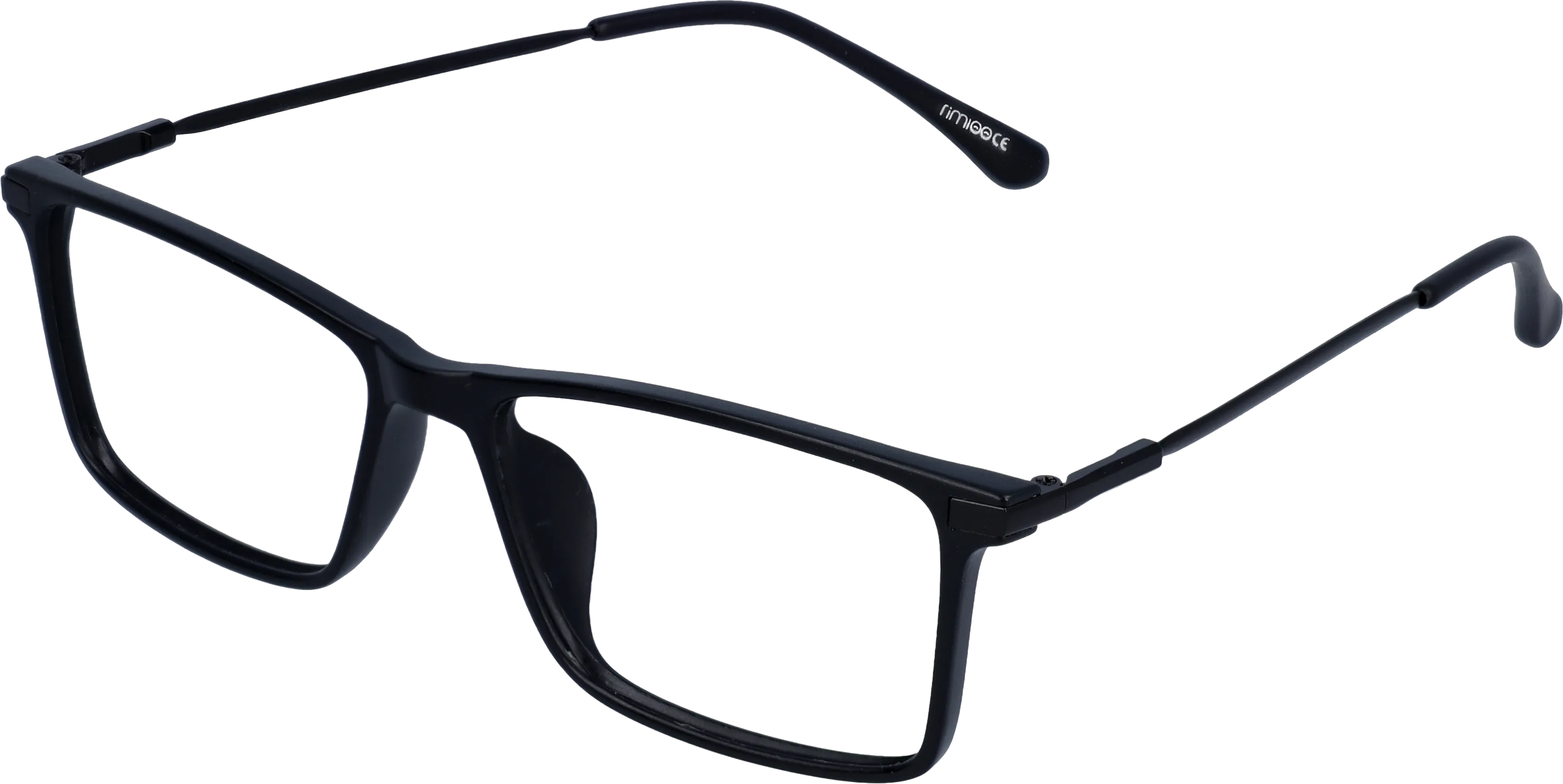 Black Medium optical frame angled view for better detail