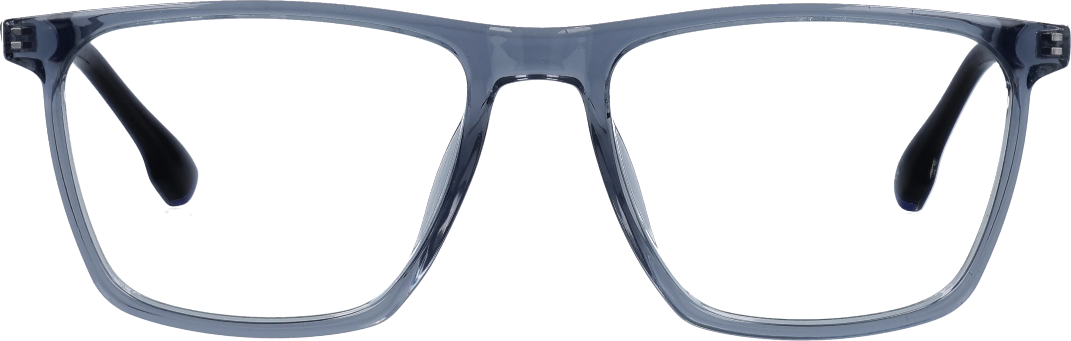 Grey Medium optical frame front view with arms open