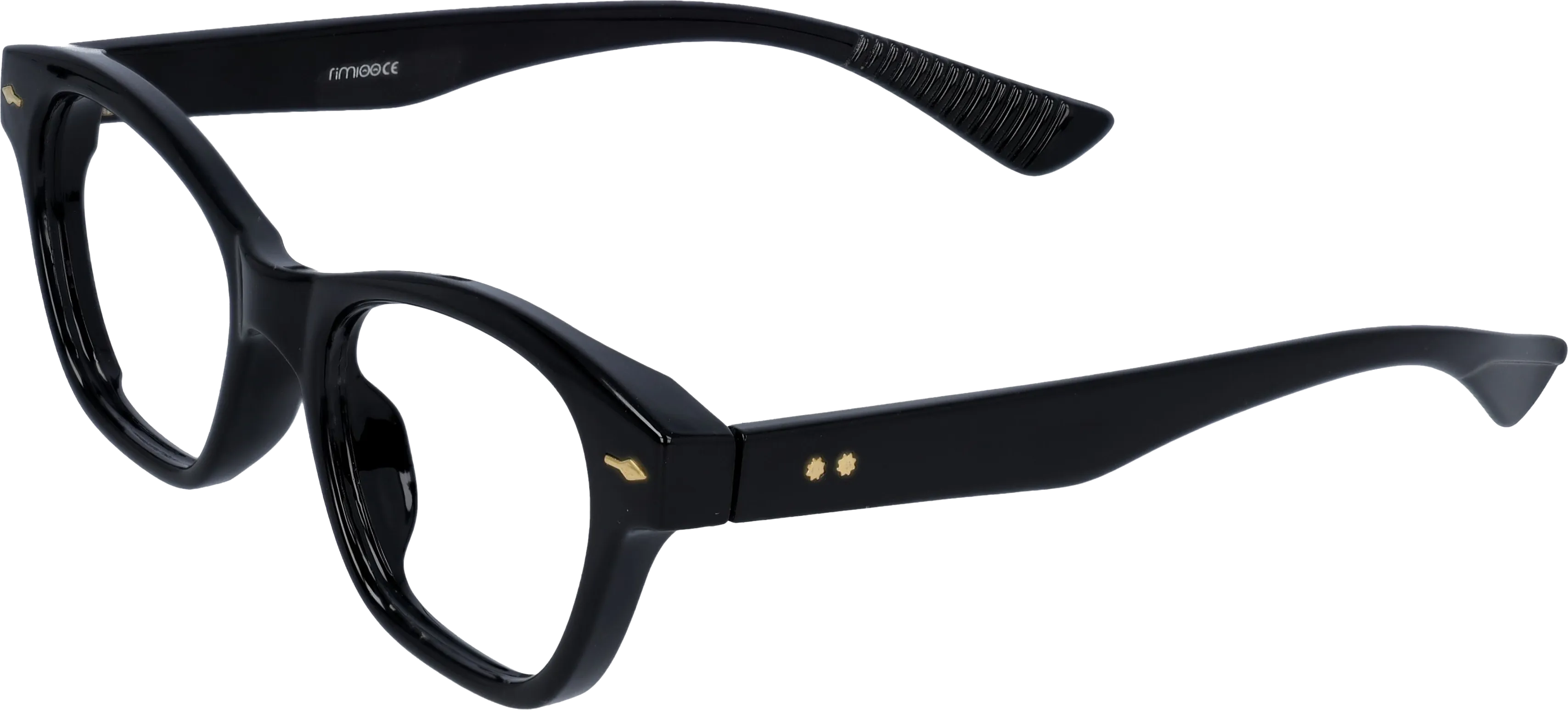 Black Small optical frame angled view for better detail