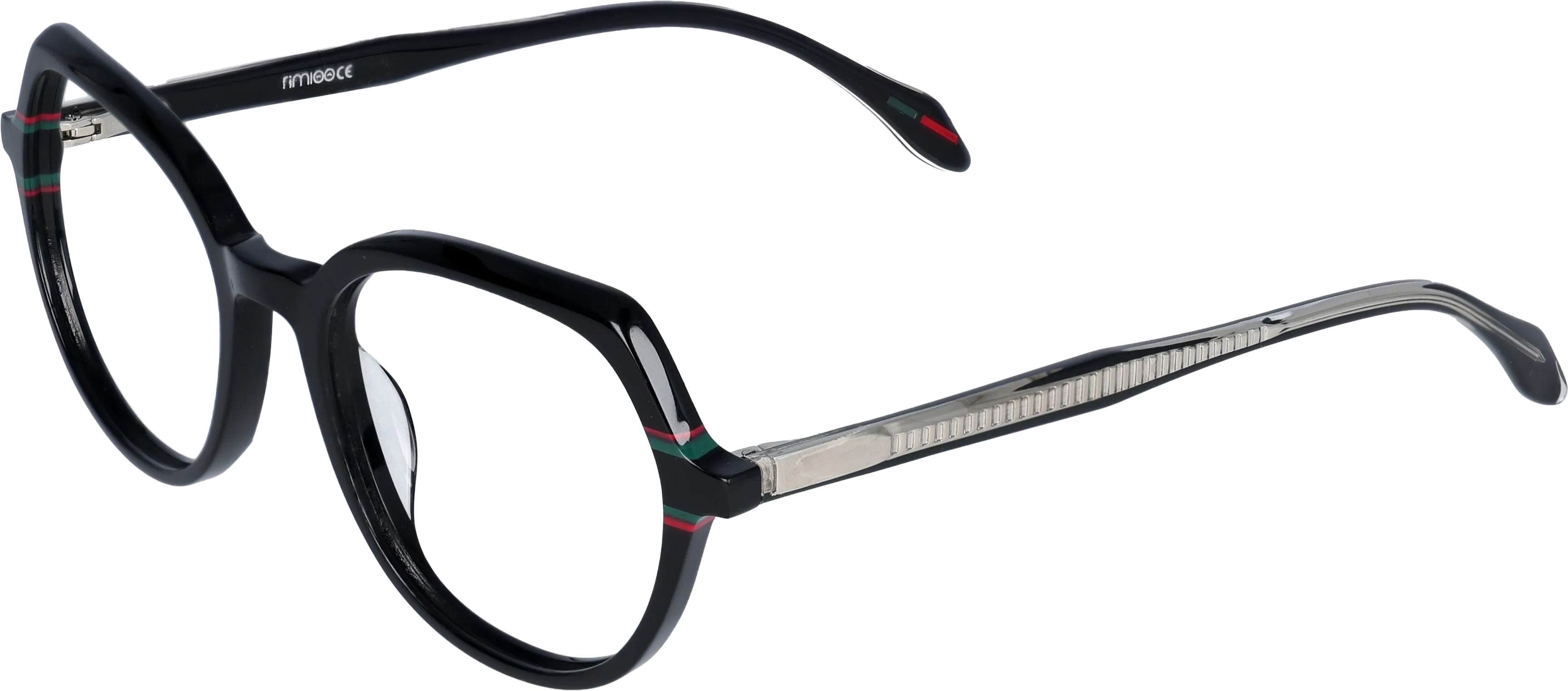 Black Medium optical frame angled view for better detail