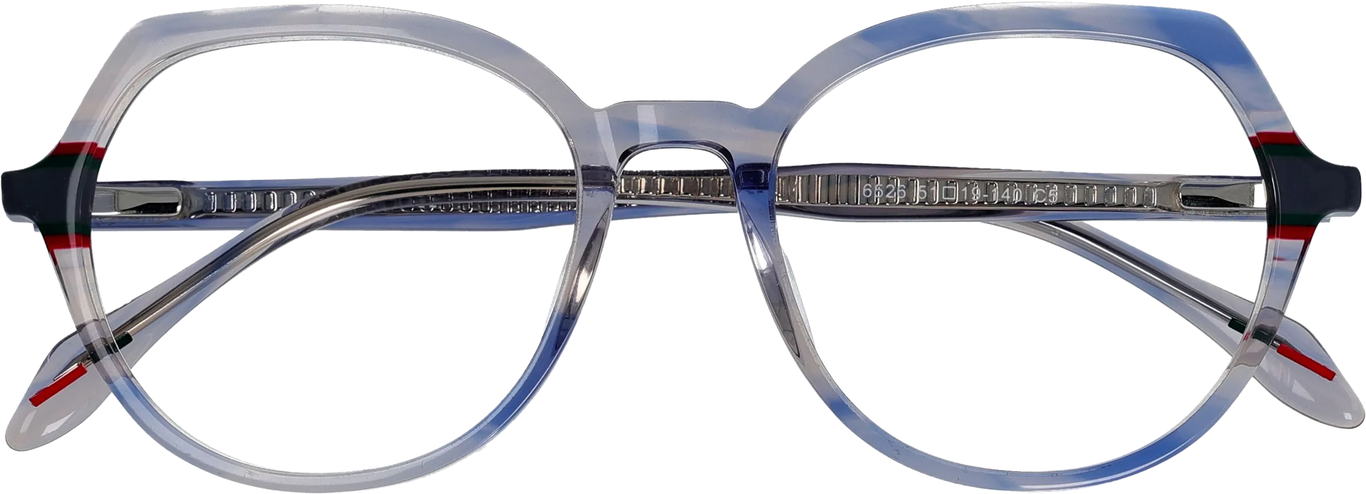  Blue Small optical frame front view close-up