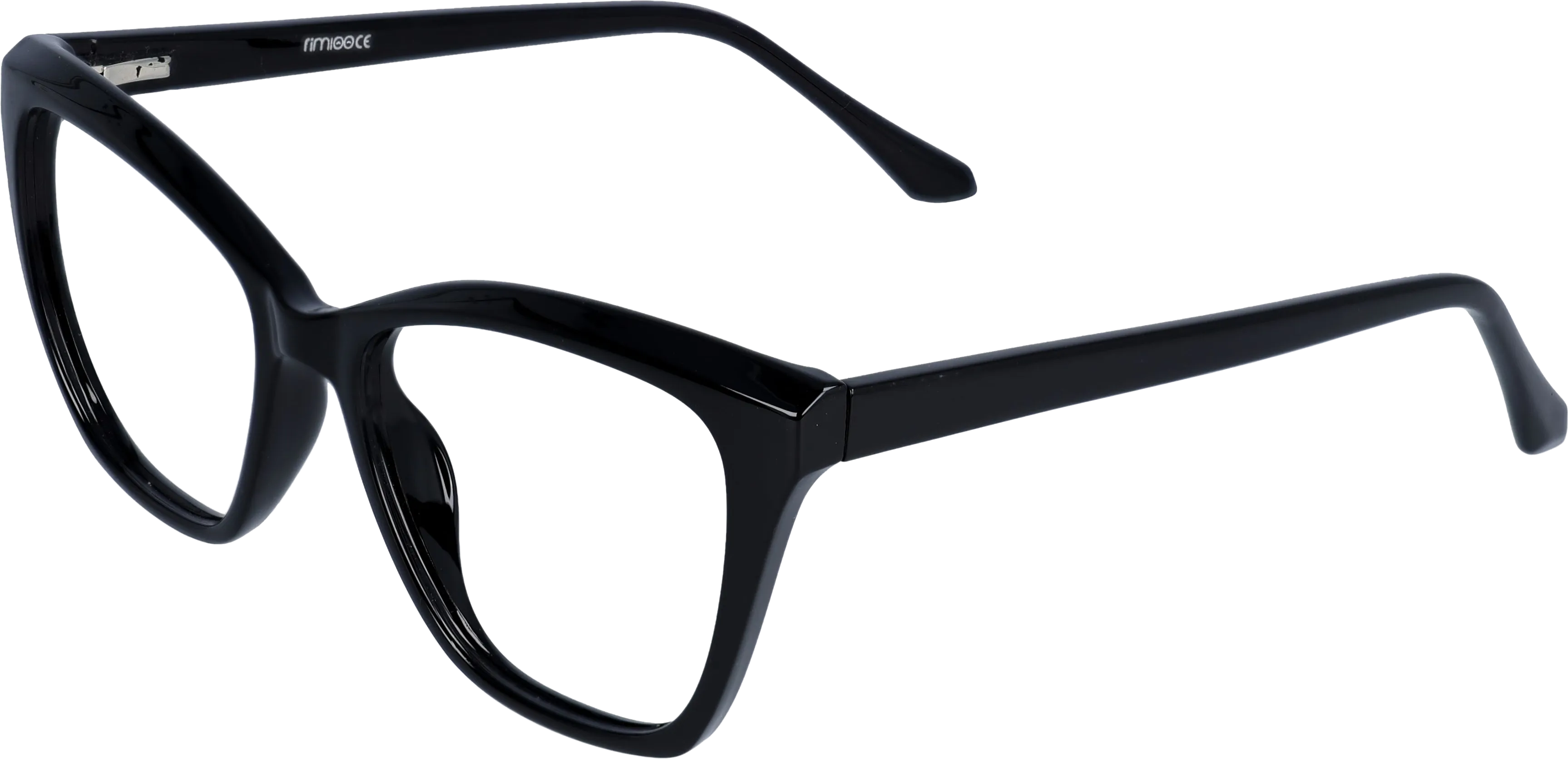 Black Medium optical frame angled view for better detail