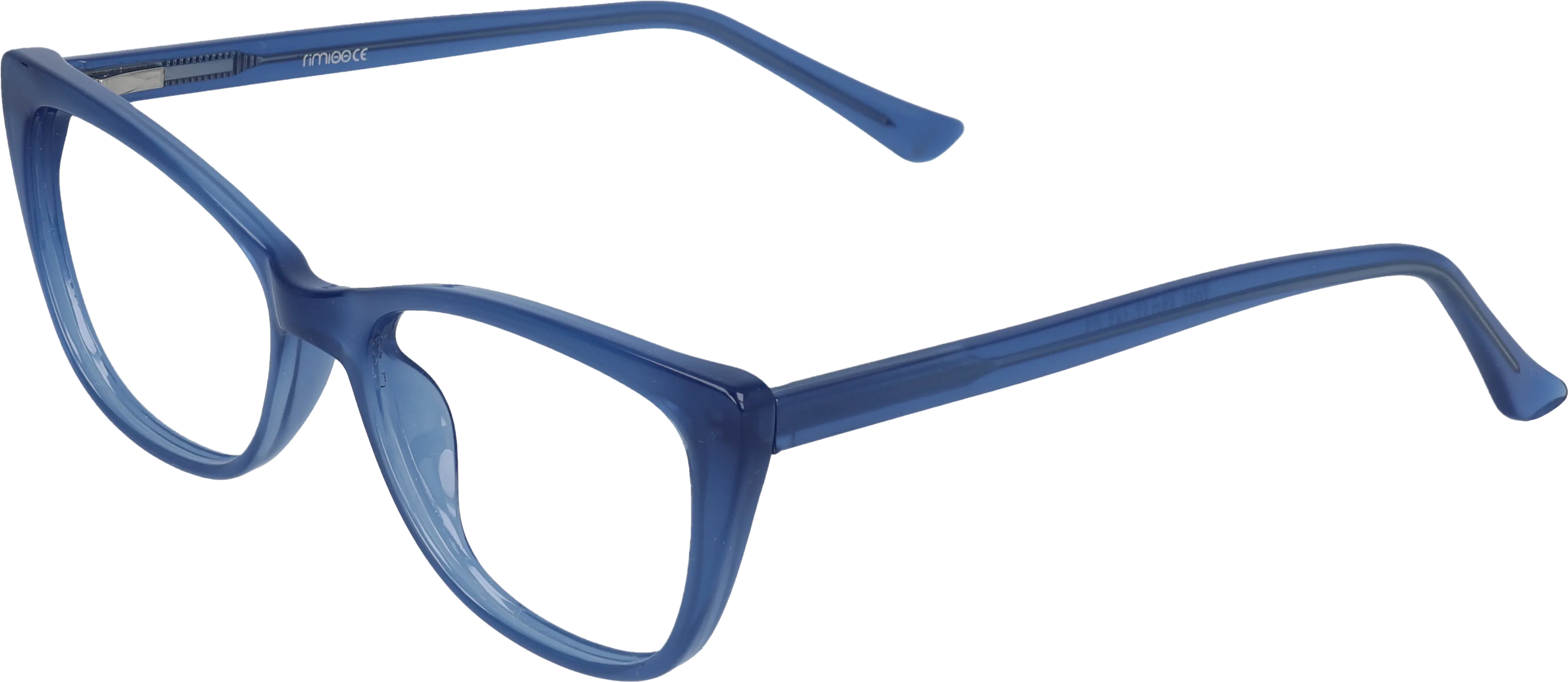 Blue Medium optical frame angled view for better detail