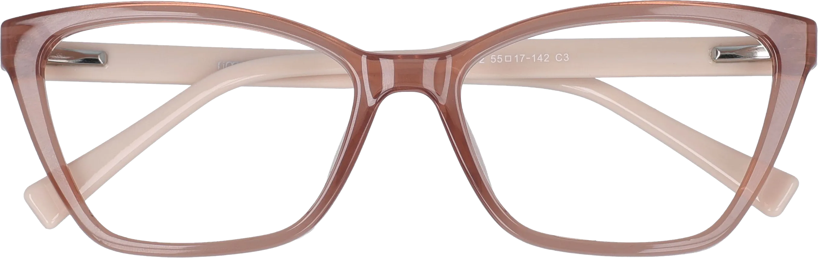  Brown Medium optical frame front view close-up