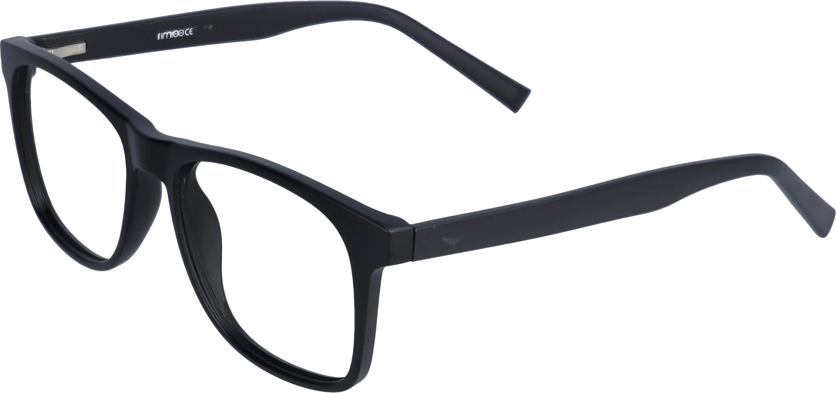 Black Large optical frame angled view for better detail