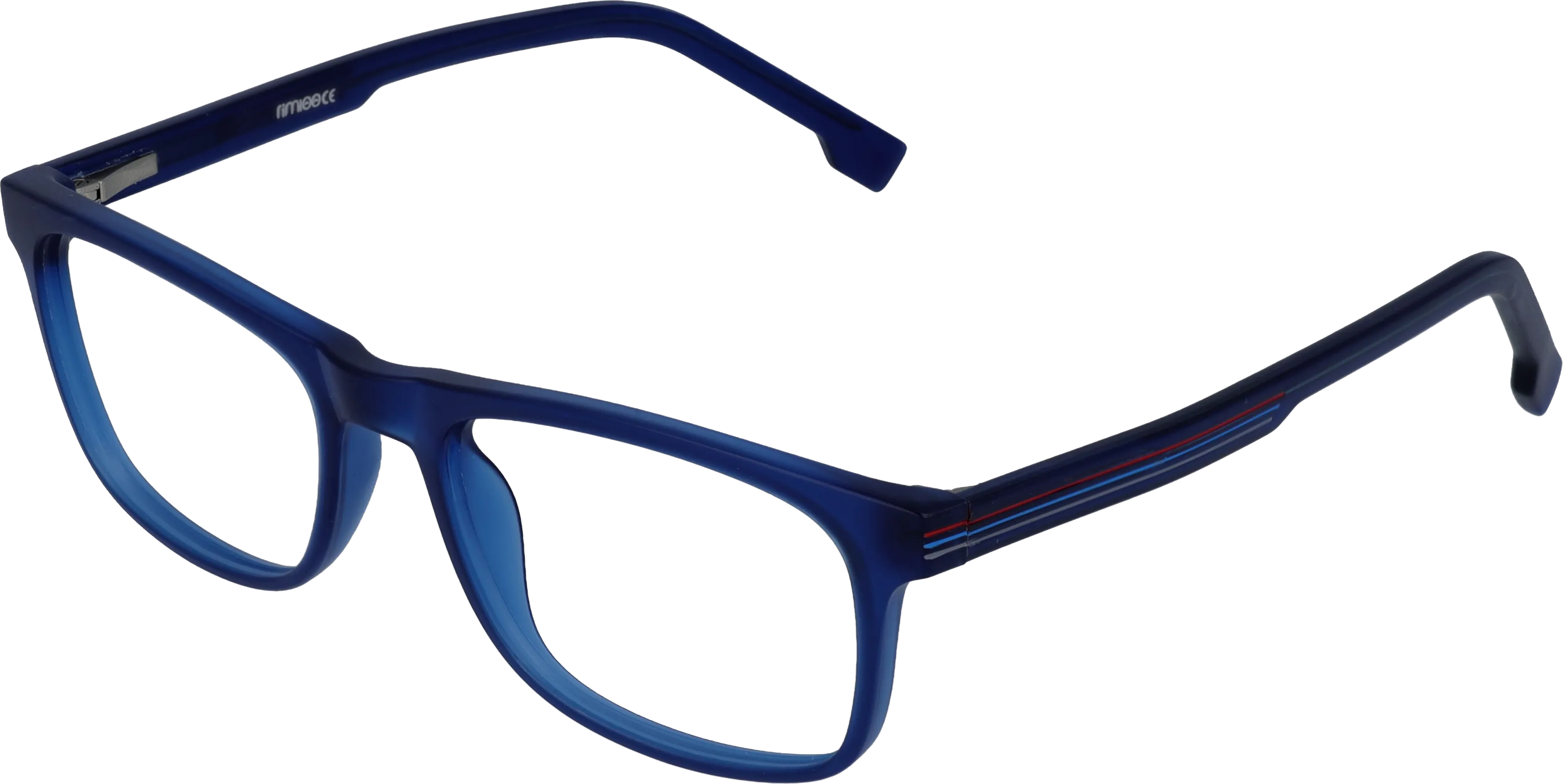 Blue Medium optical frame angled view for better detail
