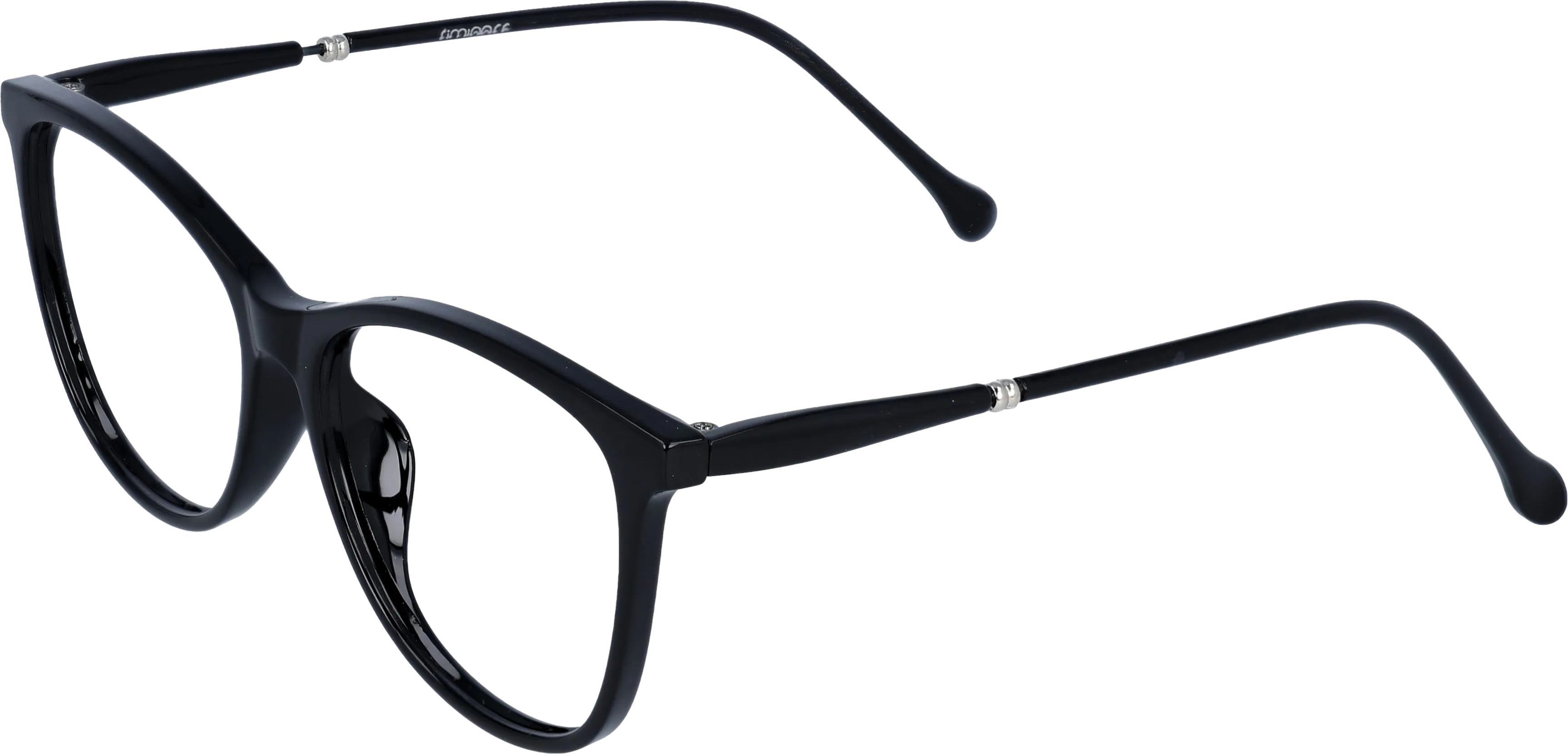 Black Medium optical frame angled view for better detail