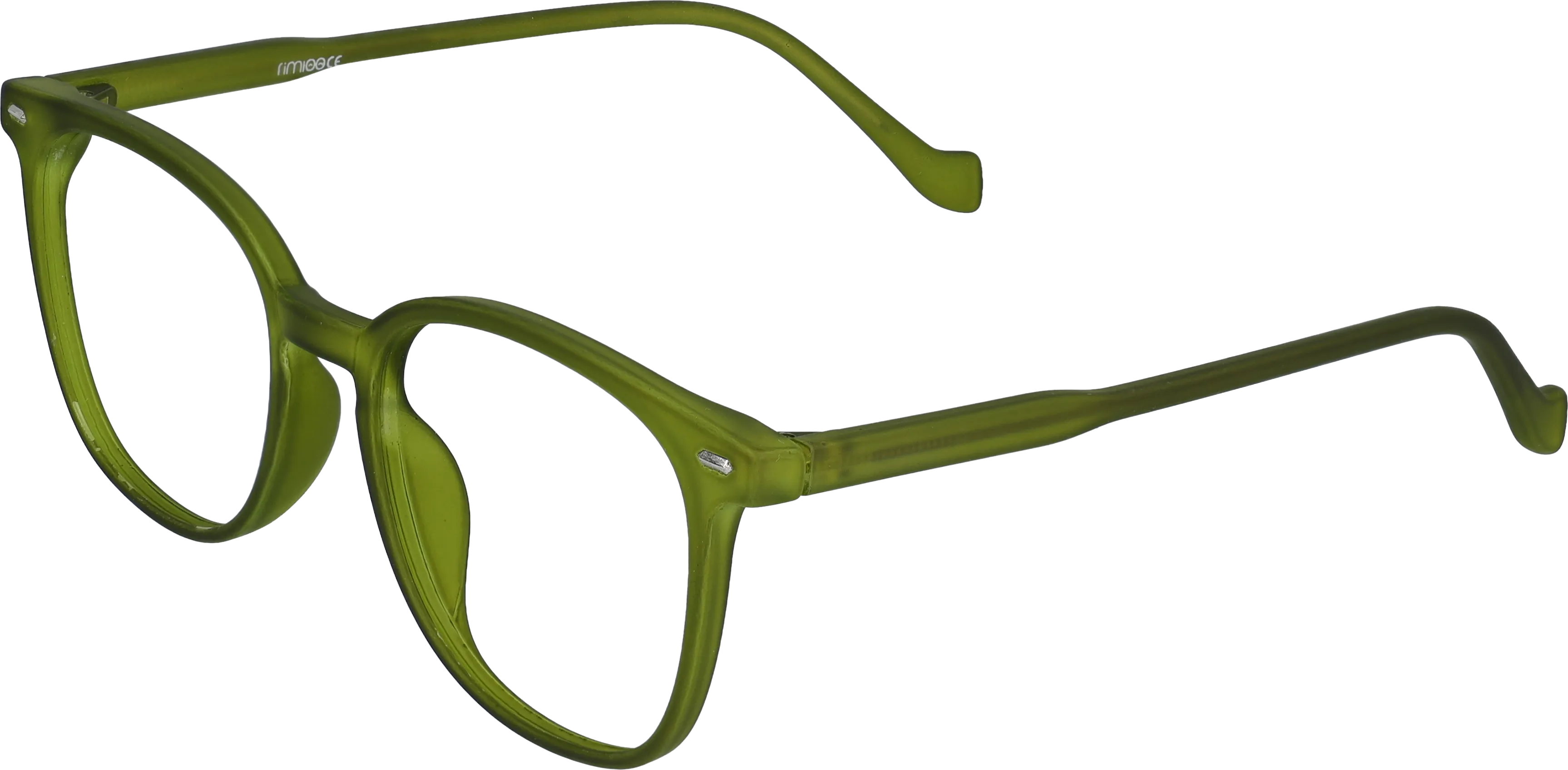 Green Medium optical frame angled view for better detail