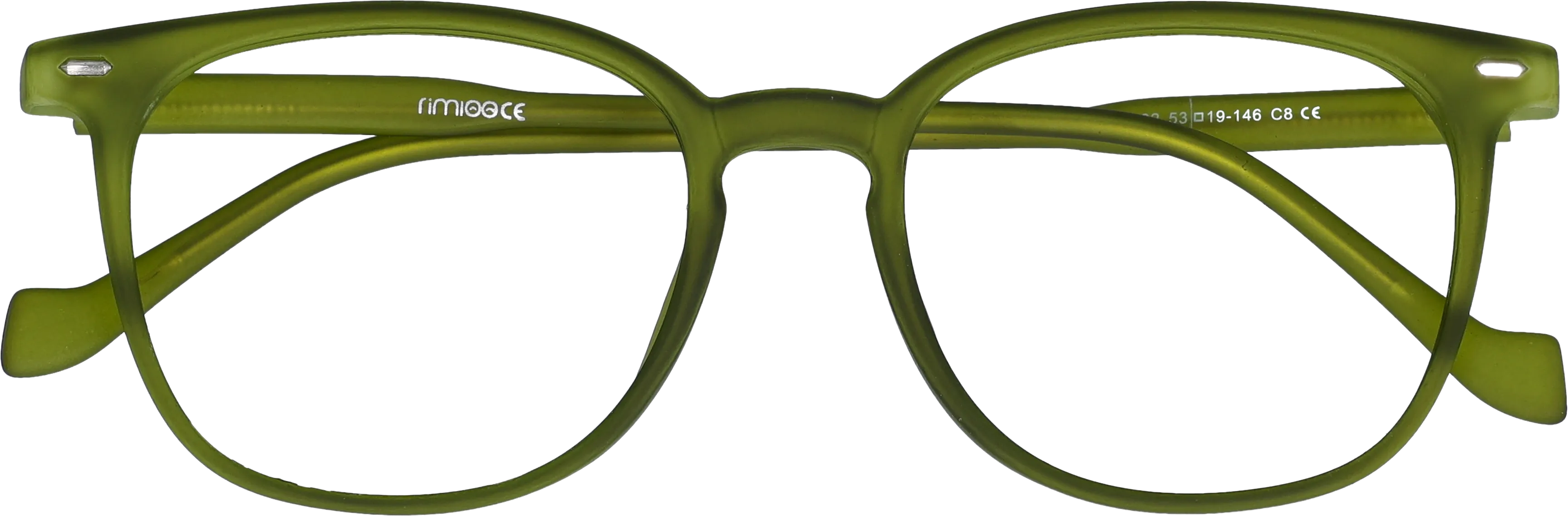  Green Medium optical frame front view close-up