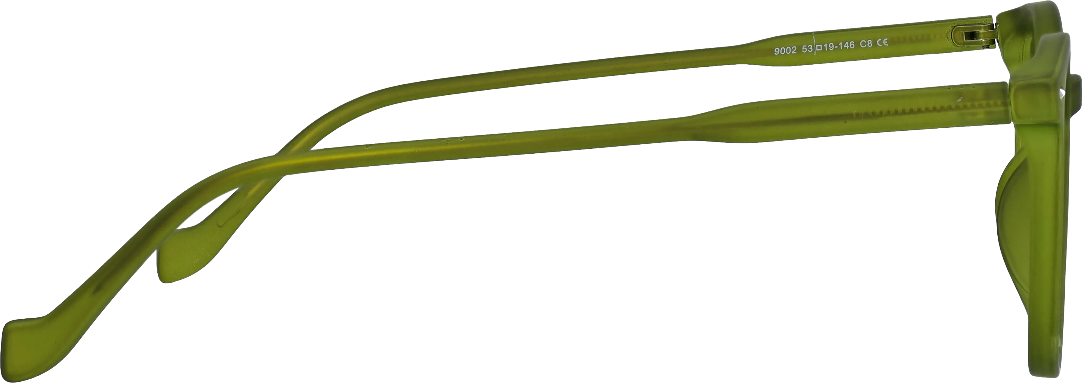 Green Medium optical frame side view, highlighting the temples