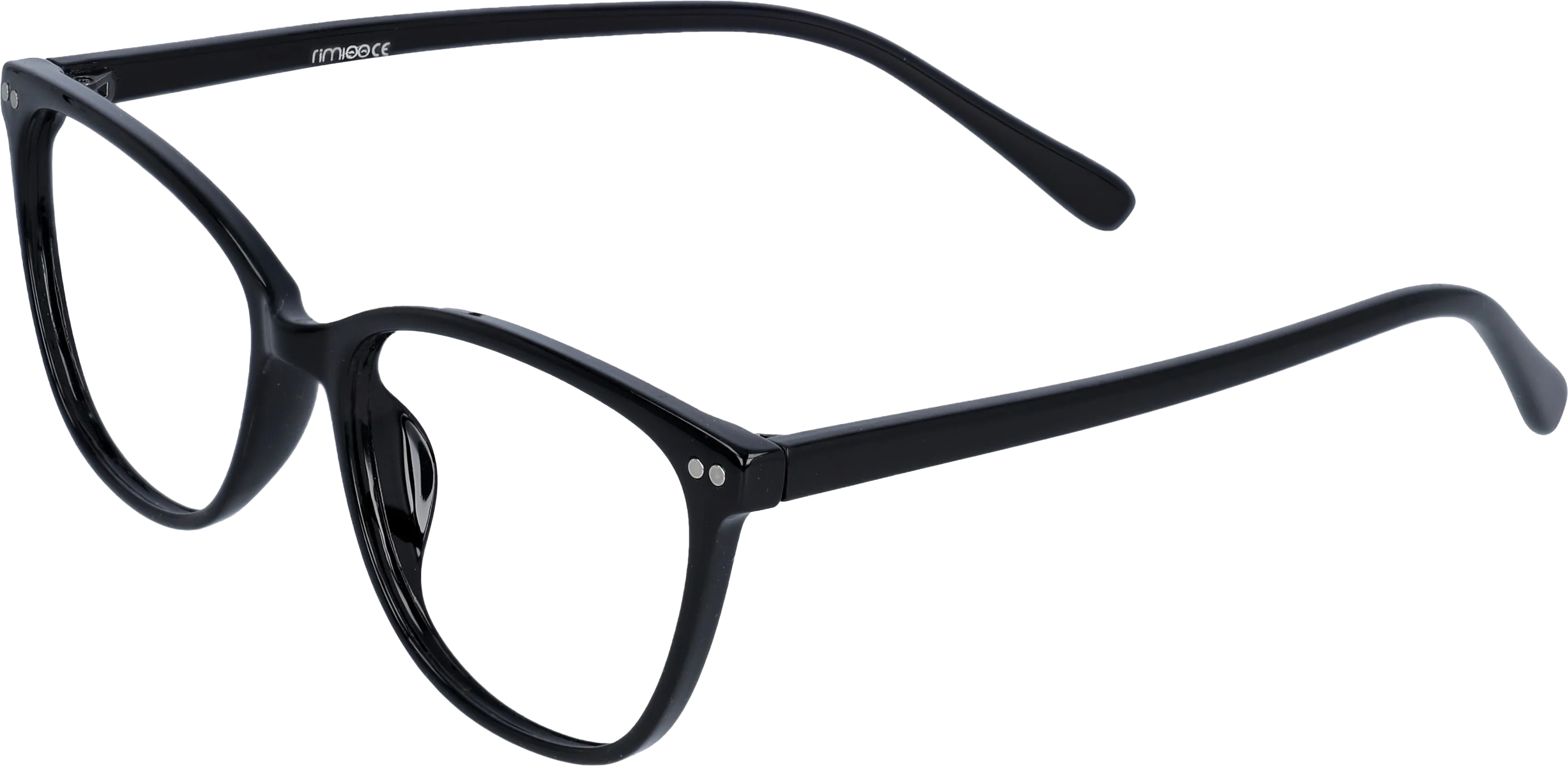 Black Small optical frame angled view for better detail