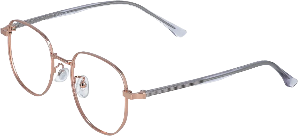 gold Small optical frame angled view for better detail