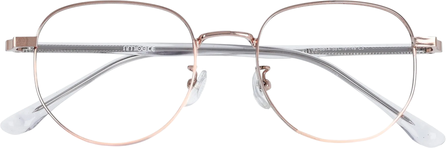  gold Small optical frame front view close-up
