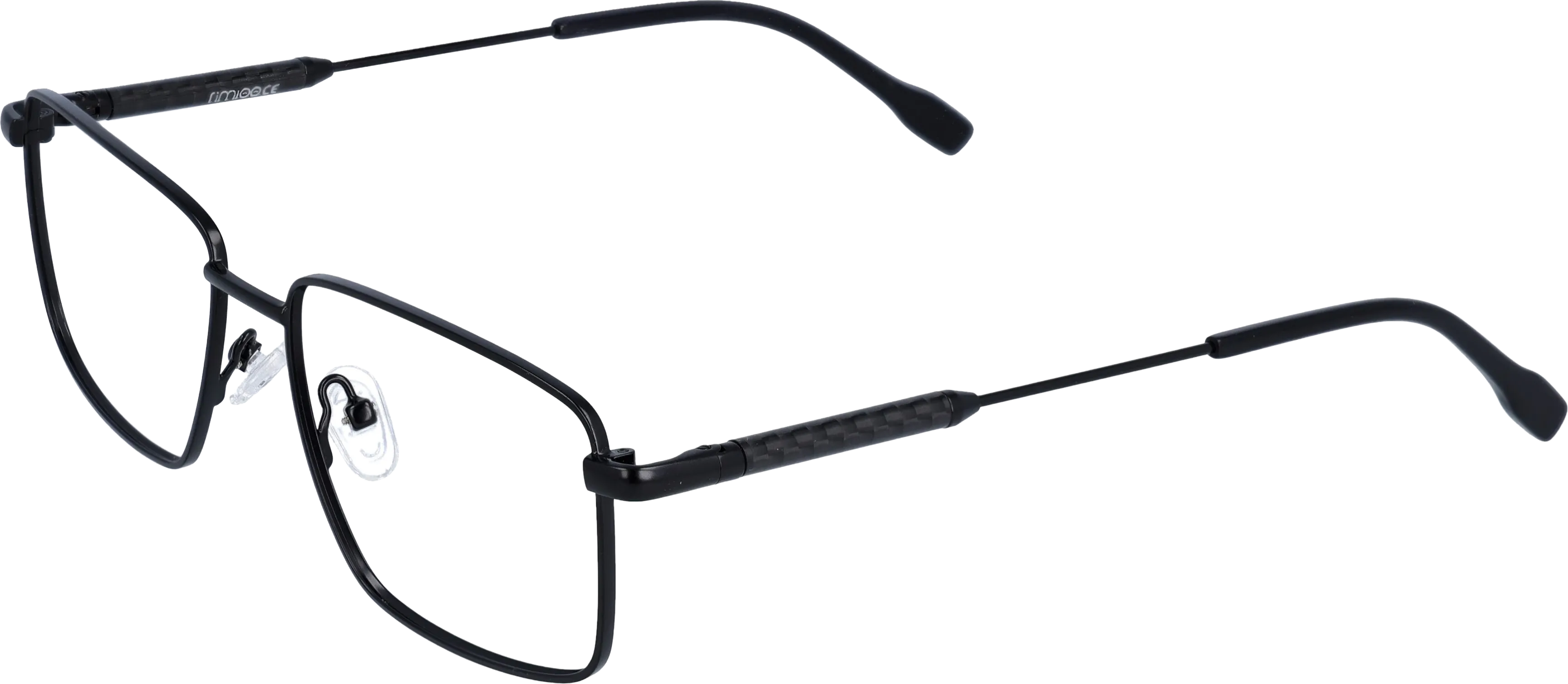 Black Medium optical frame angled view for better detail