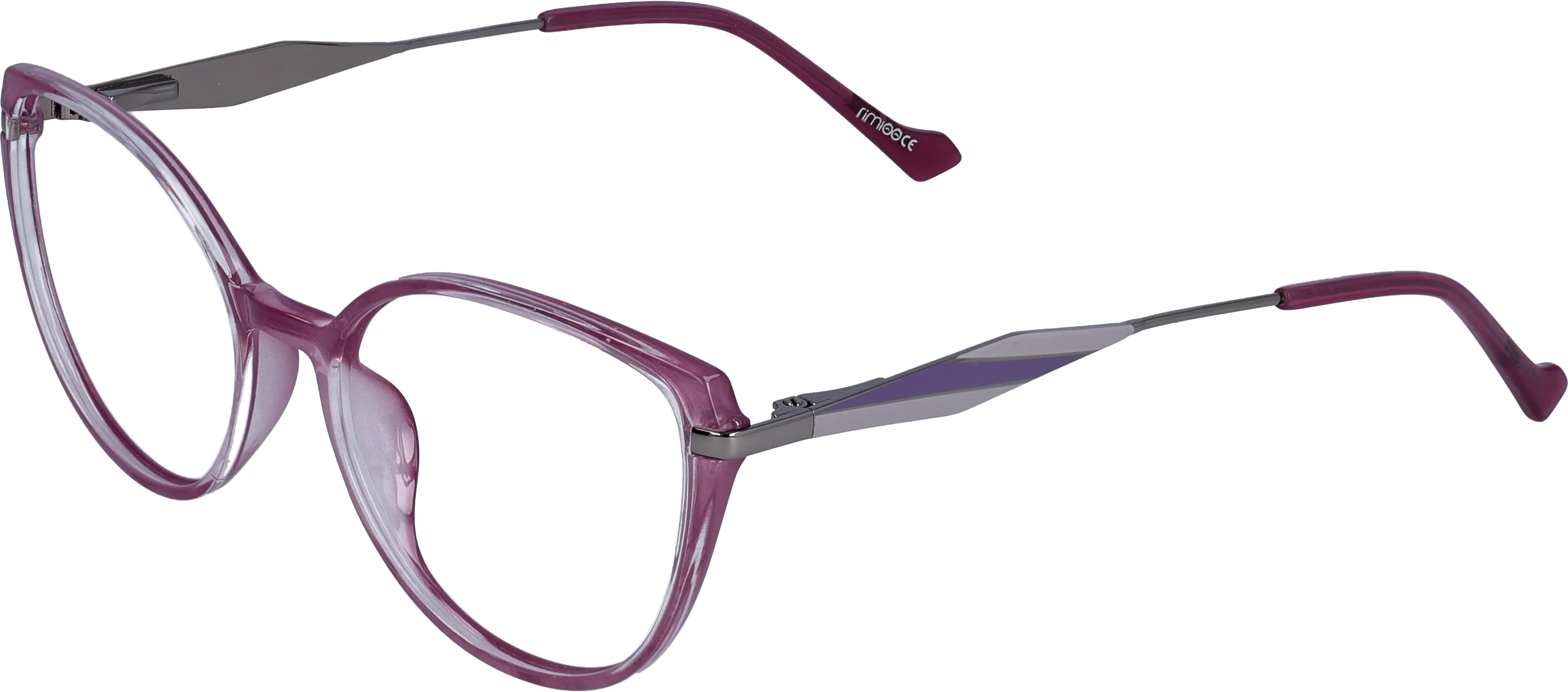 purple Medium optical frame angled view for better detail