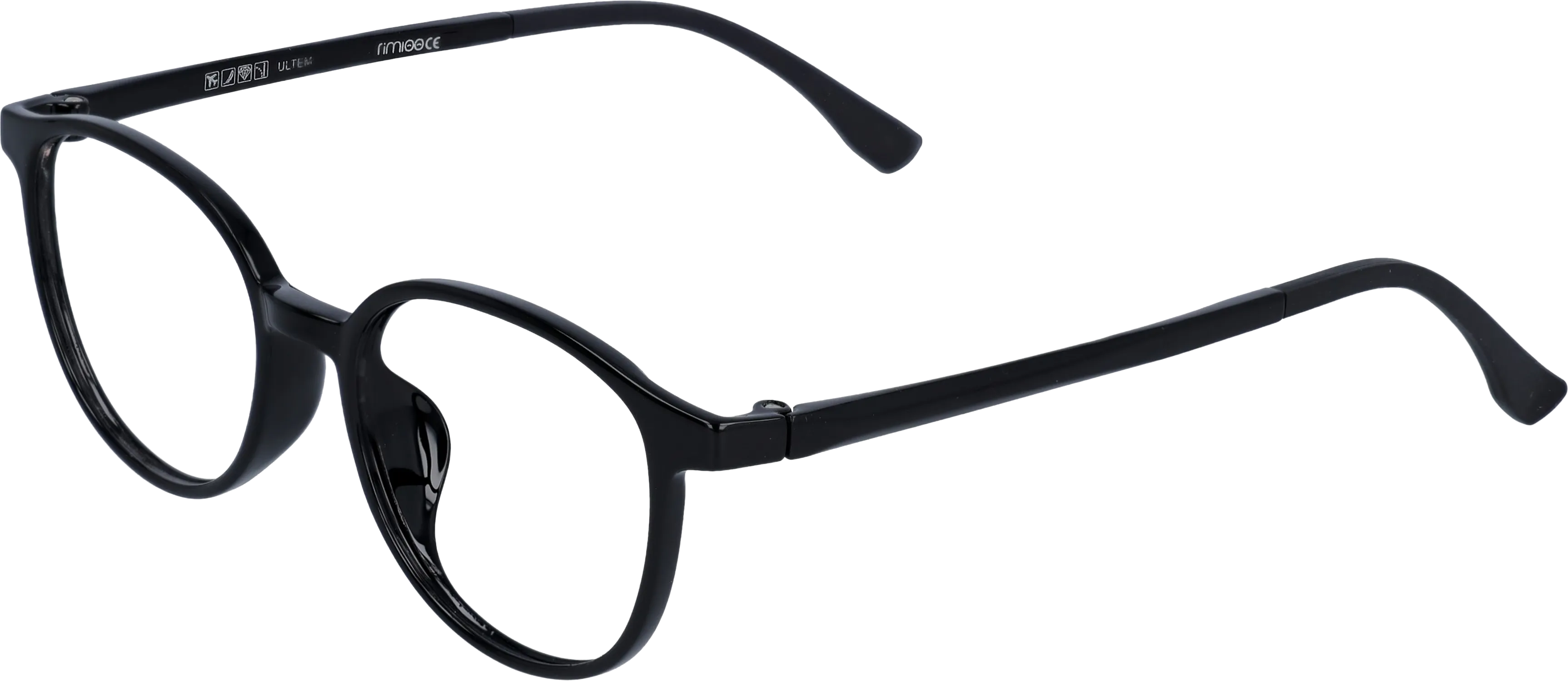 Black Small optical frame angled view for better detail