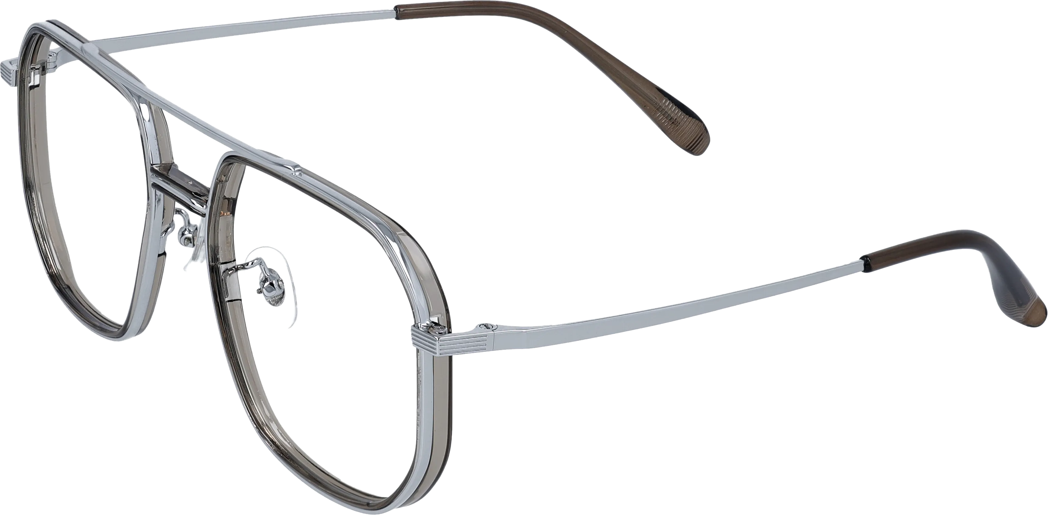 Light Brown Medium optical frame angled view for better detail