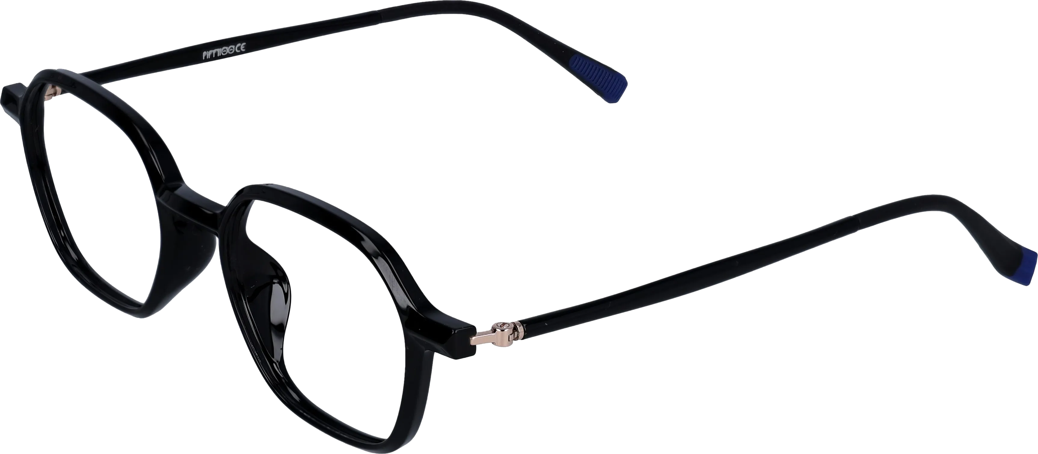 Black Small optical frame angled view for better detail