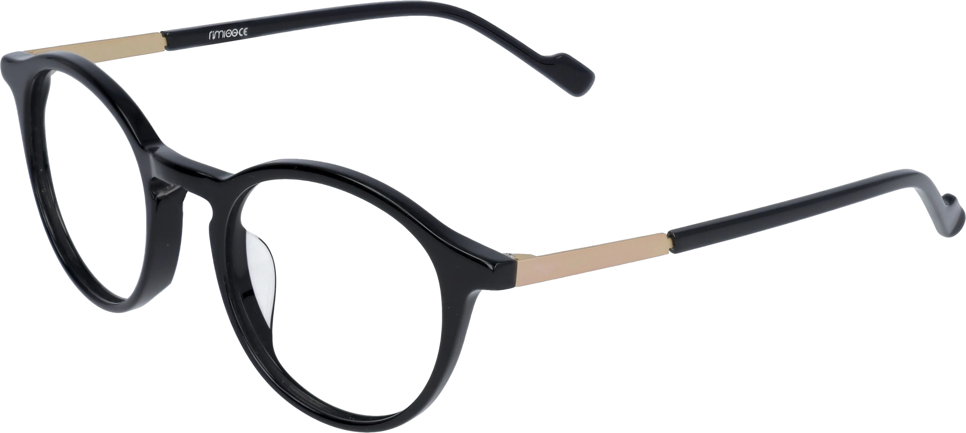 Black Small optical frame angled view for better detail