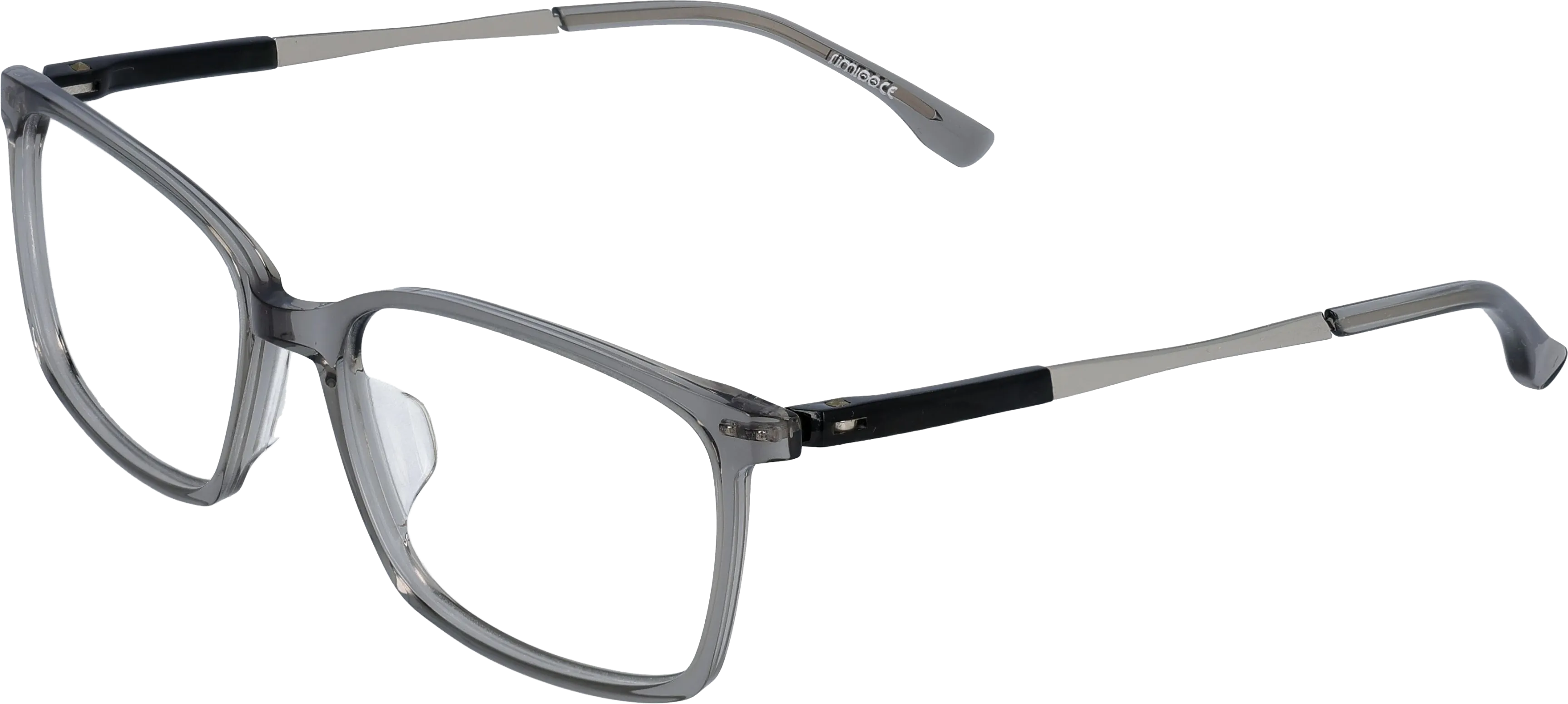 Grey Medium optical frame angled view for better detail